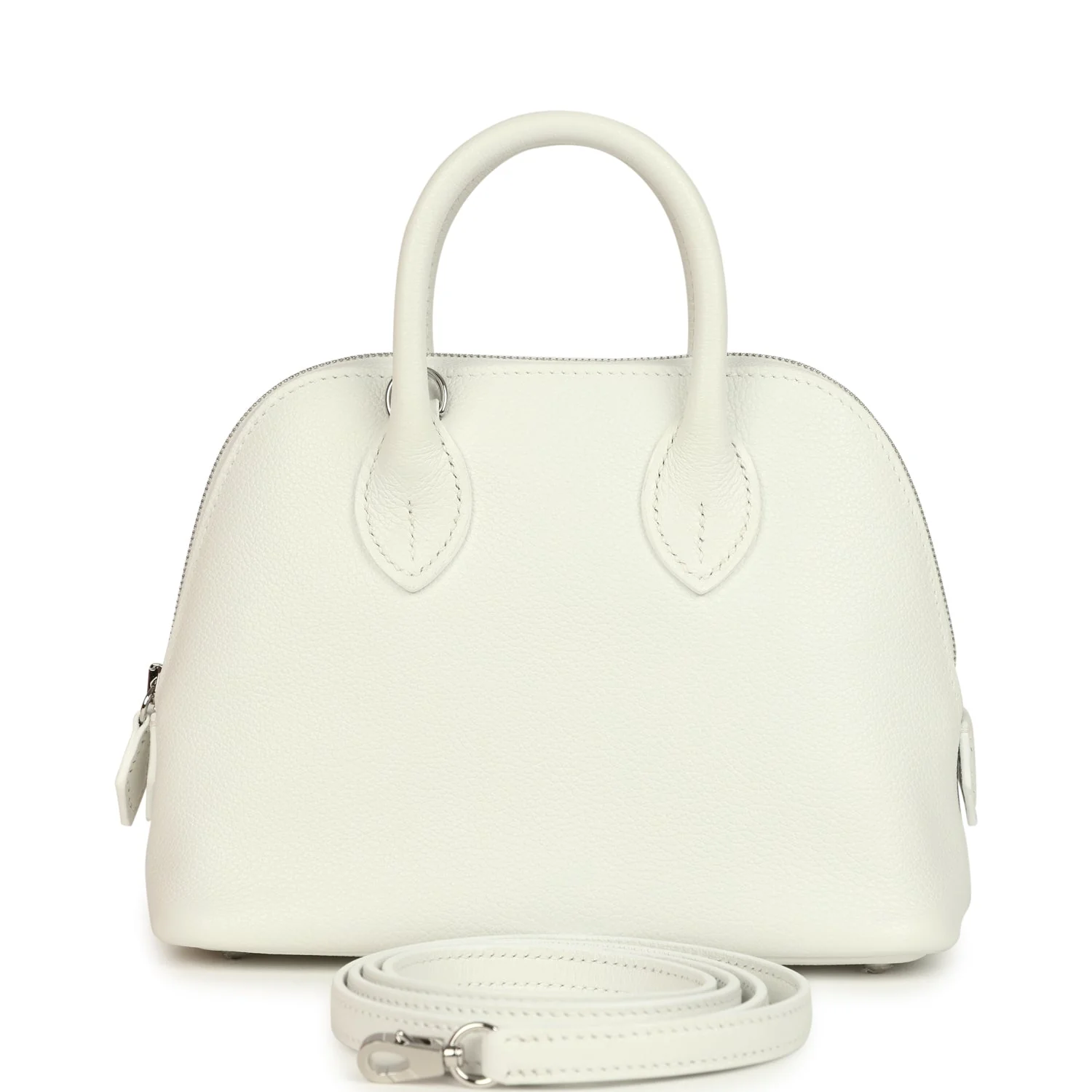 Hermes 1923 Bolide Mini New White Evercolor Palladium Hardware