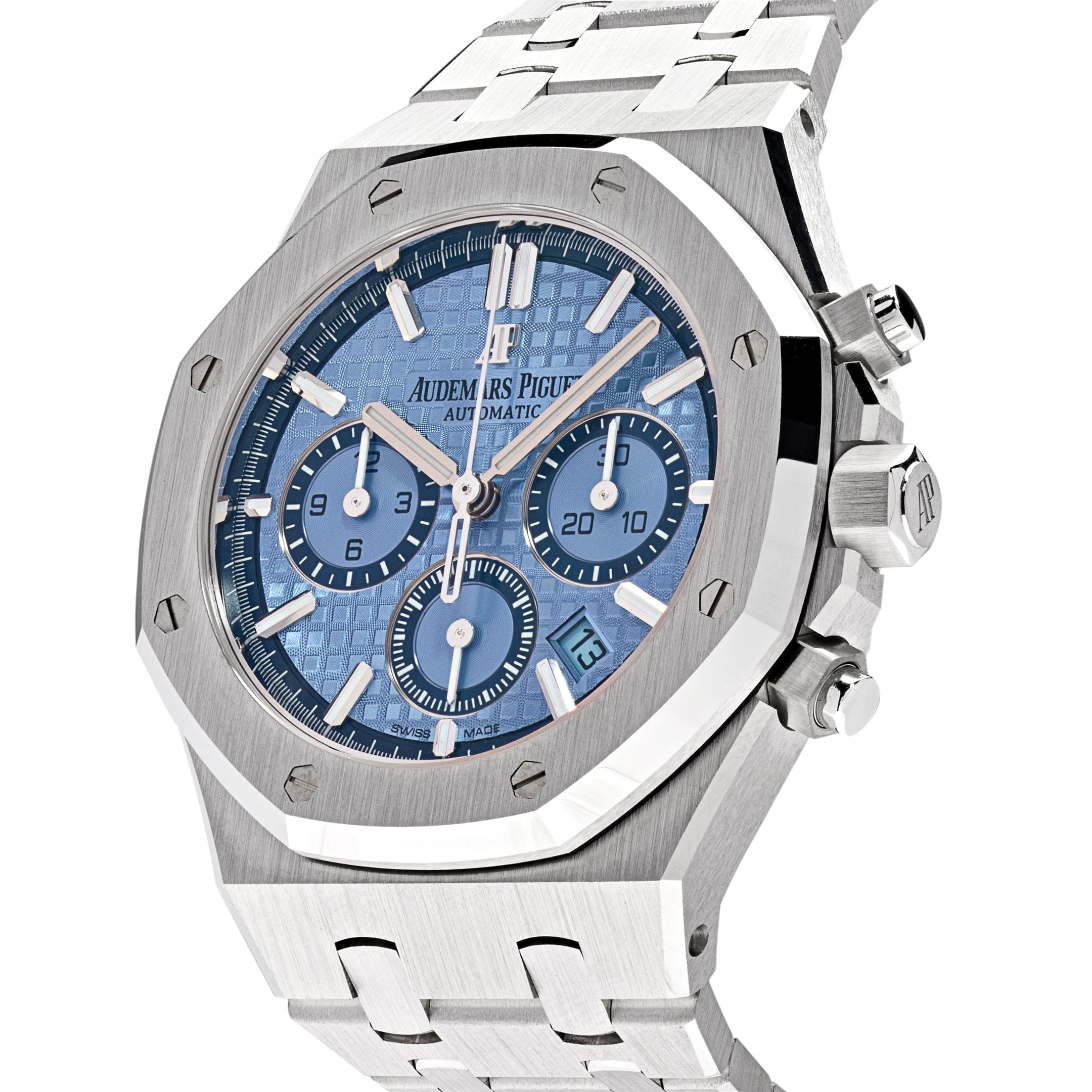 Audemars Piguet Royal Oak 26317BC.OO.1256BC.01 Selfwinding Chronograph White Gold Light Blue Dial Limited Edition of 100