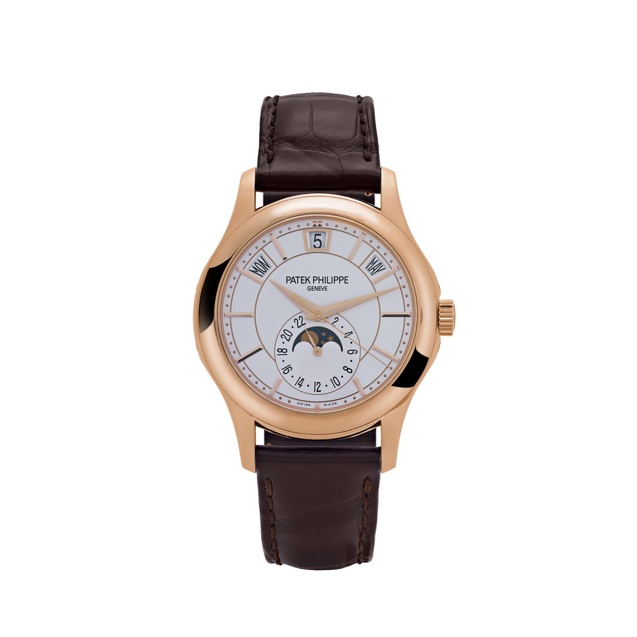Patek Philippe Complications 5205R-001 Annual Calendar Rose Gold White Dial