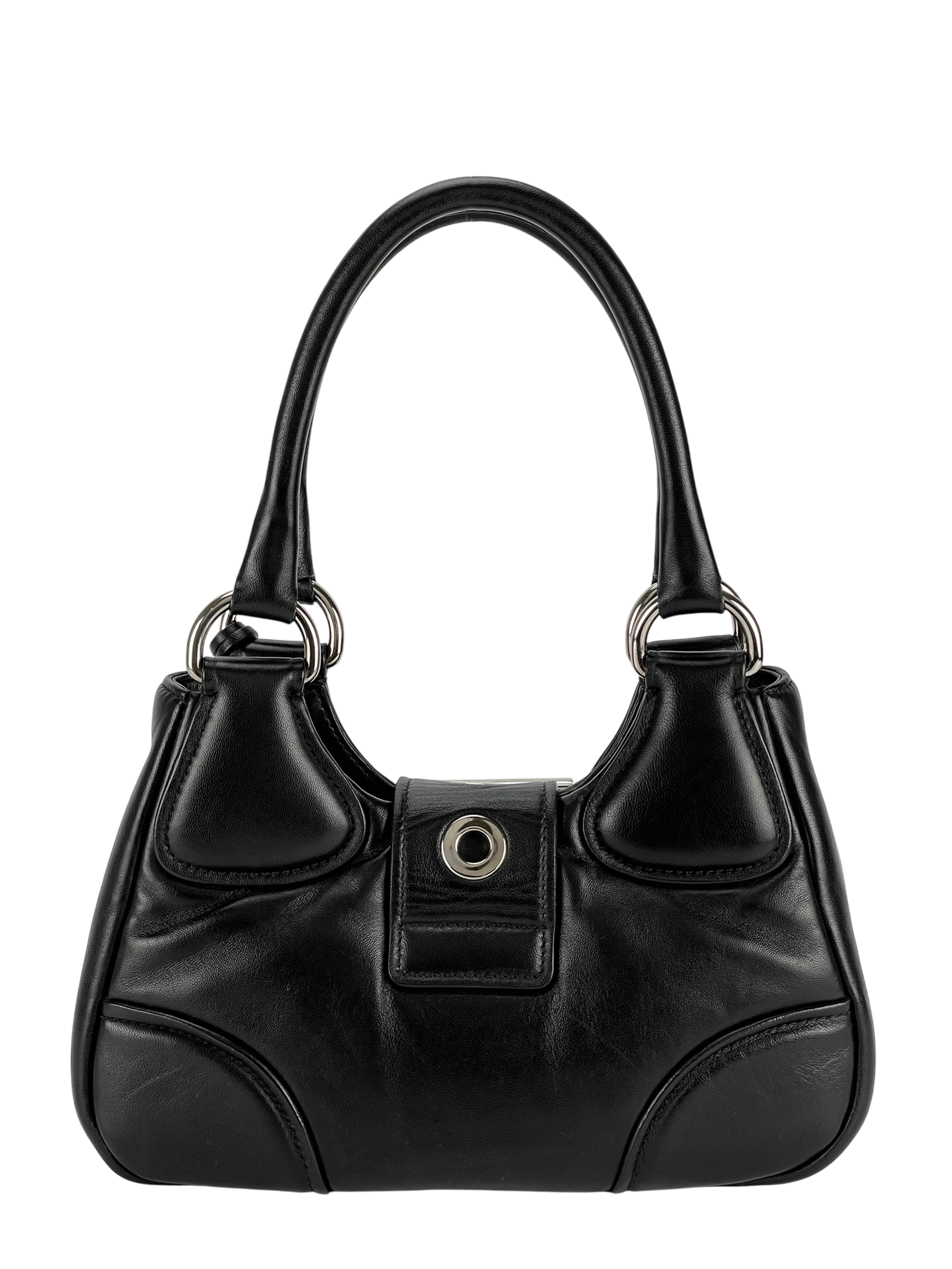 PRADA - Moon Padded Leather Nappa Handbag
