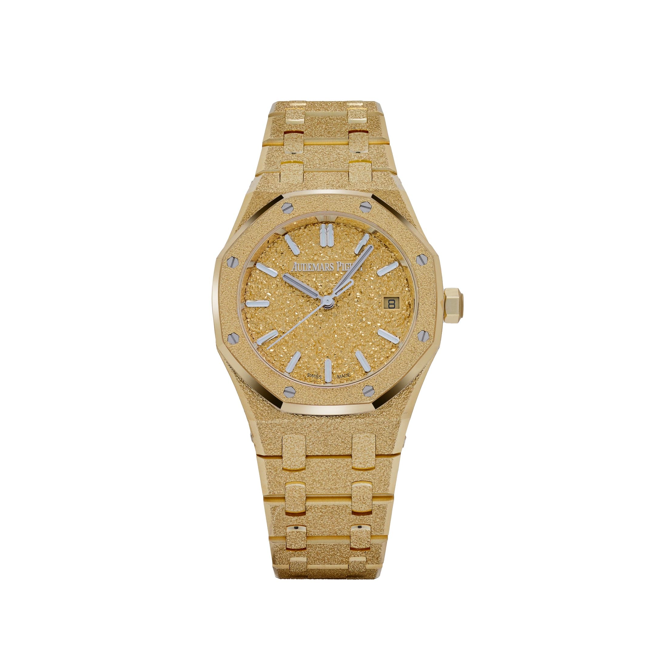 Audemars Piguet Royal Oak 77450BA.GG.1361BA.01 Frosted Yellow Gold Crystal Sand Dial