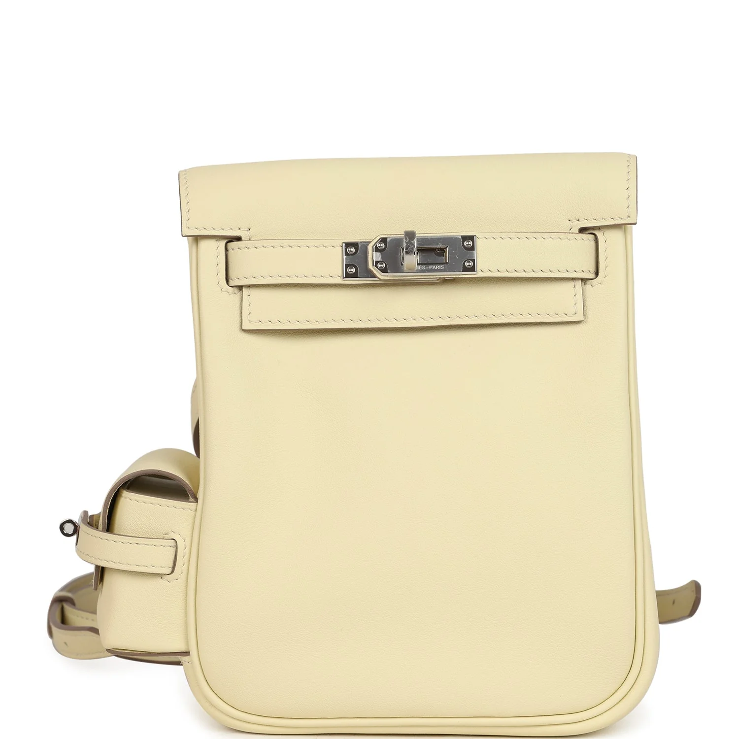 Hermes Mini Kelly Jump Backpack Jaune Milton Swift Palladium Hardware