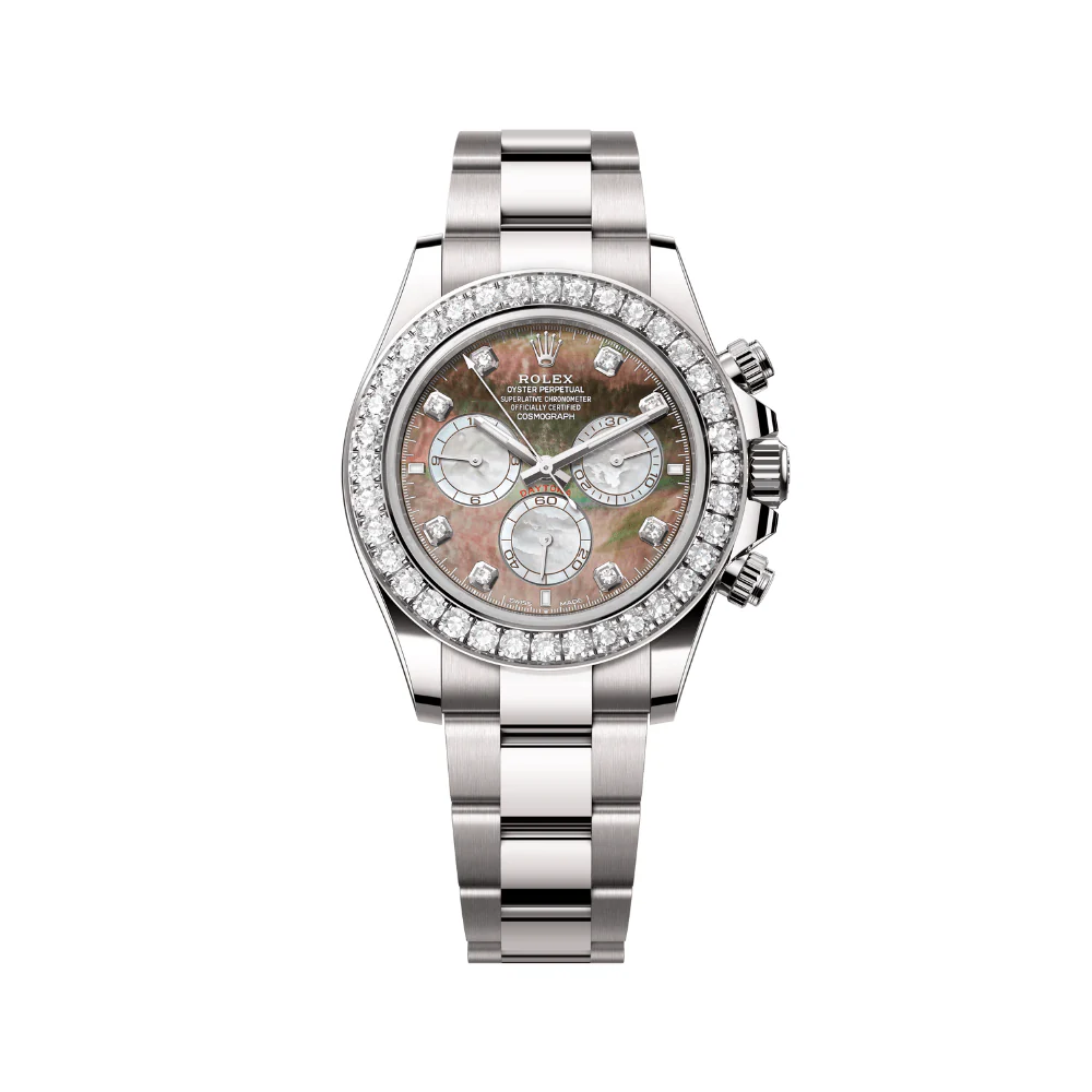 Rolex Daytona 126579RBR White Gold Mother of Pearl Diamond Dial Diamond Bezel (2024)