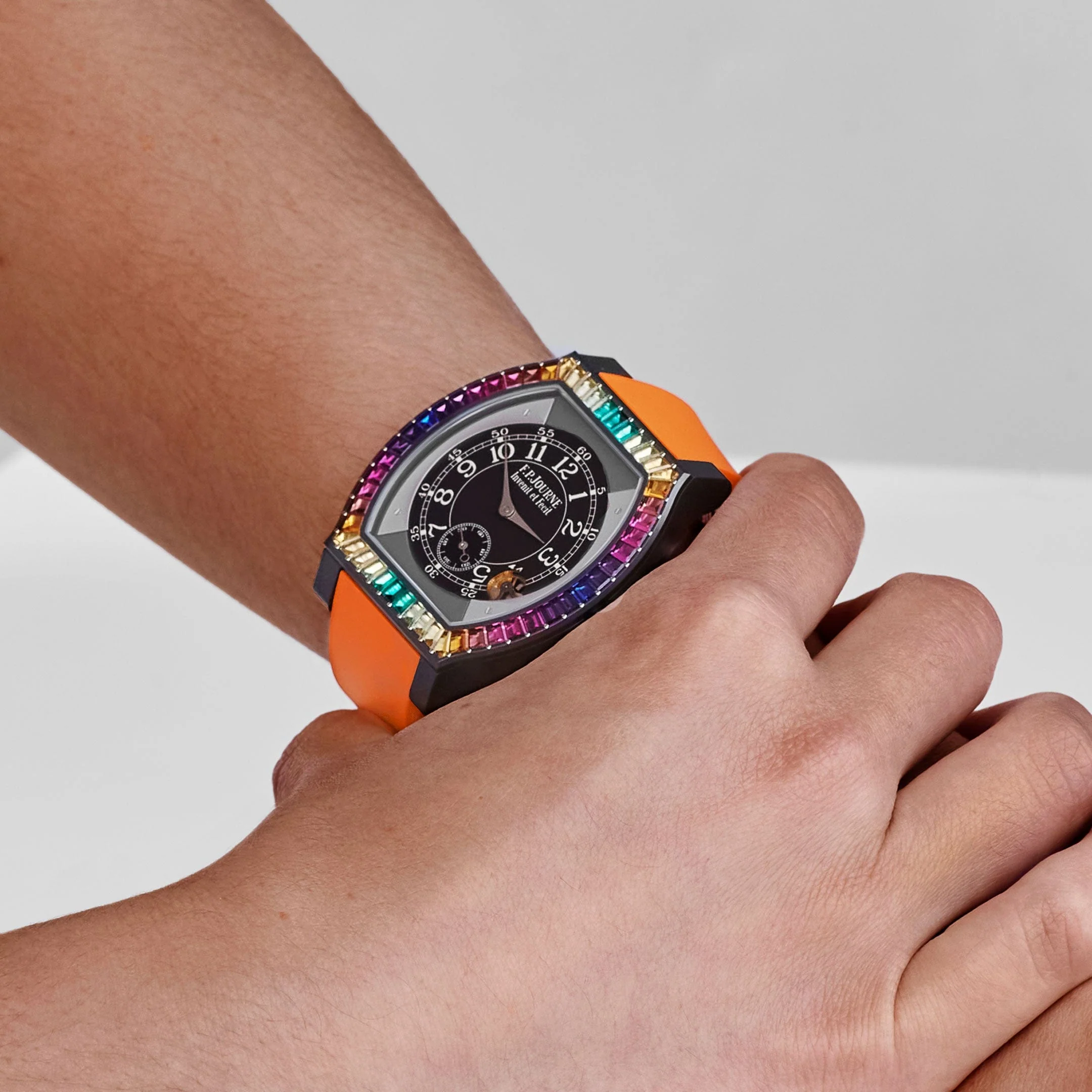 F.P.Journe Élégante 48 Ref. ELHT 'Gino's Dream' Titalyt Luminescent Black Dial Rainbow Bezel (2025)