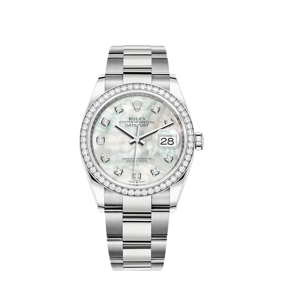 Rolex Datejust 36 126284RBR Stainless Steel Mother of Pearl Dial