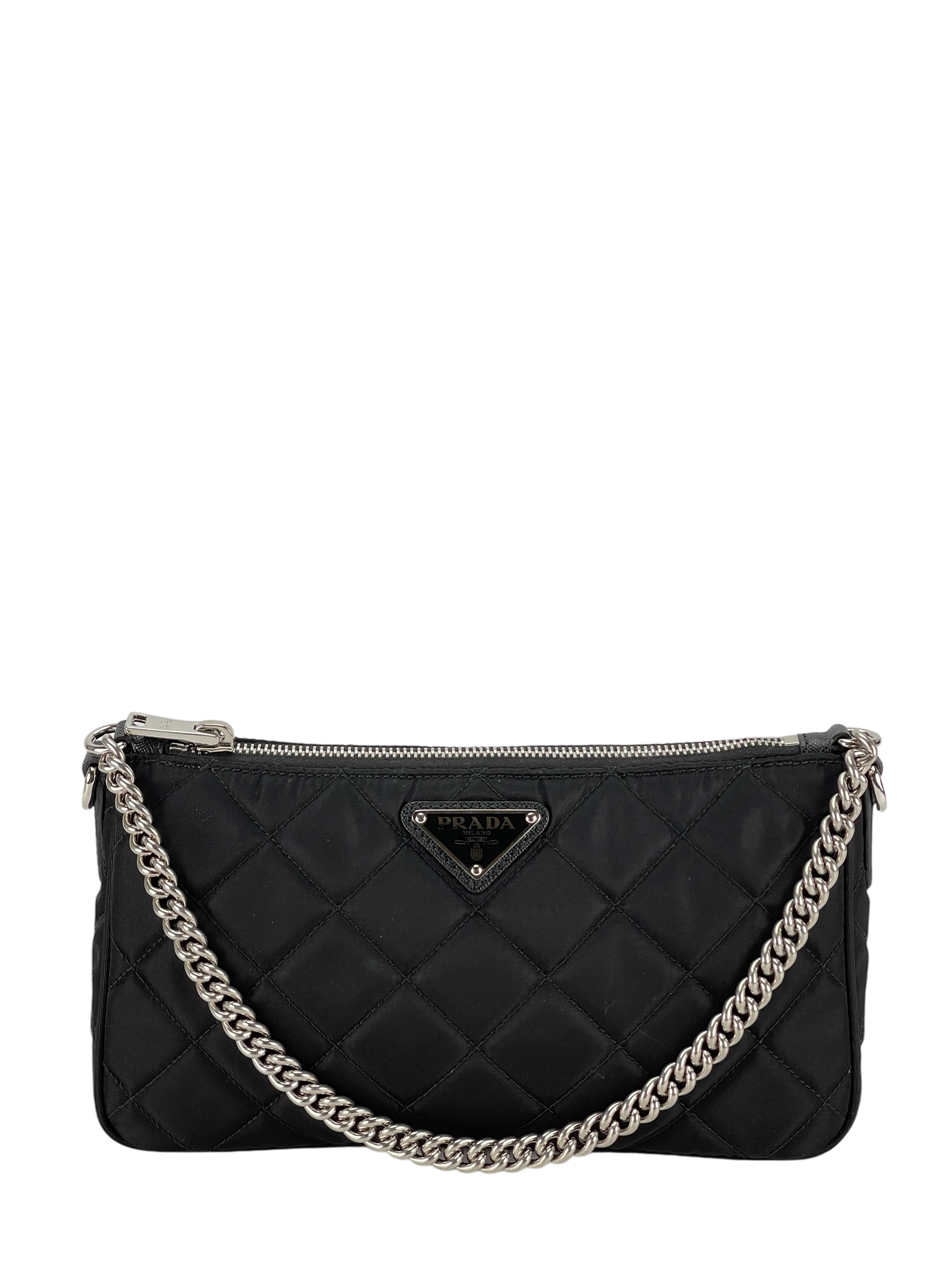PRADA - Nylon Tessuto Impuntu Quilted Crossbody Bag