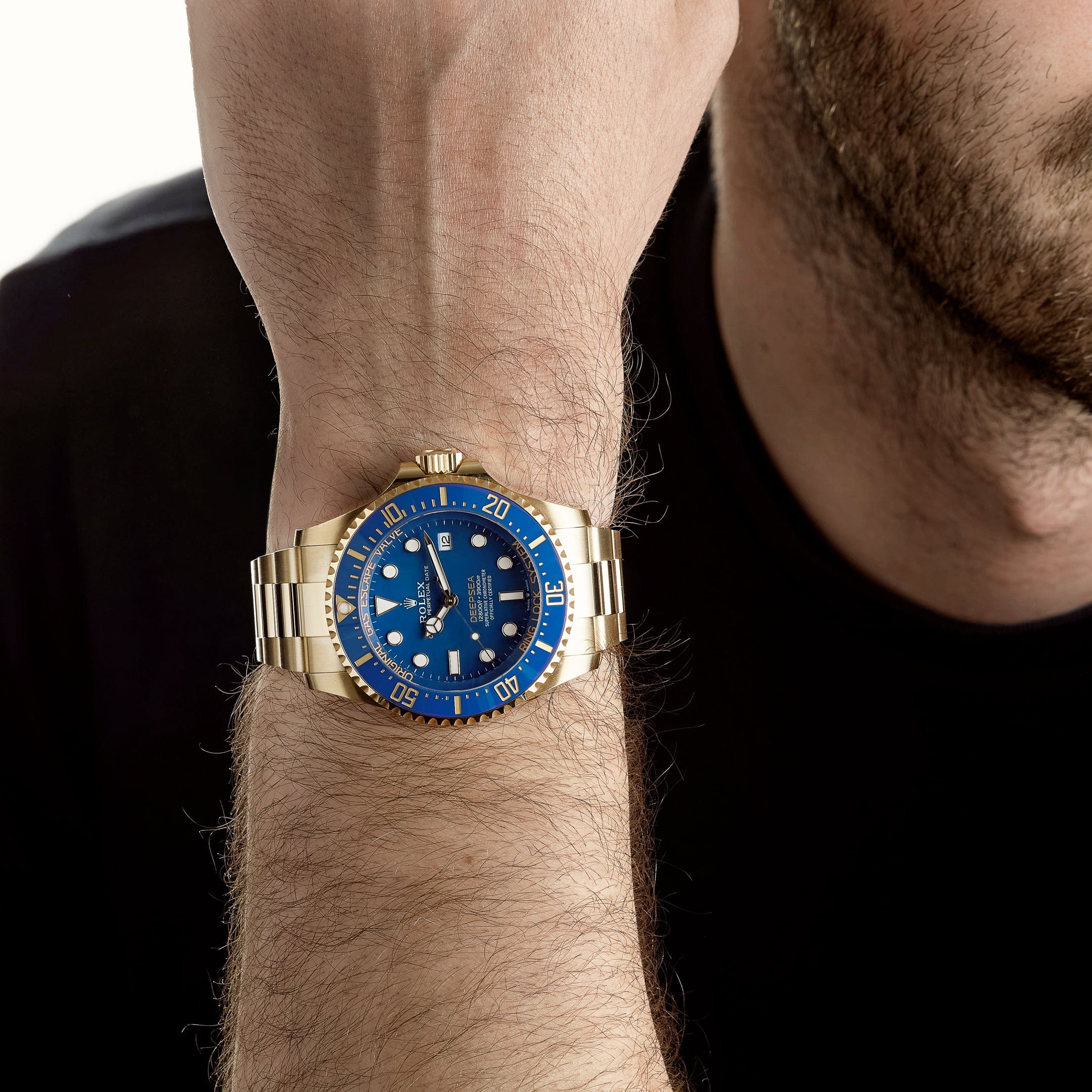 Rolex Deepsea 136668LB Yellow Gold Blue Dial Oyster