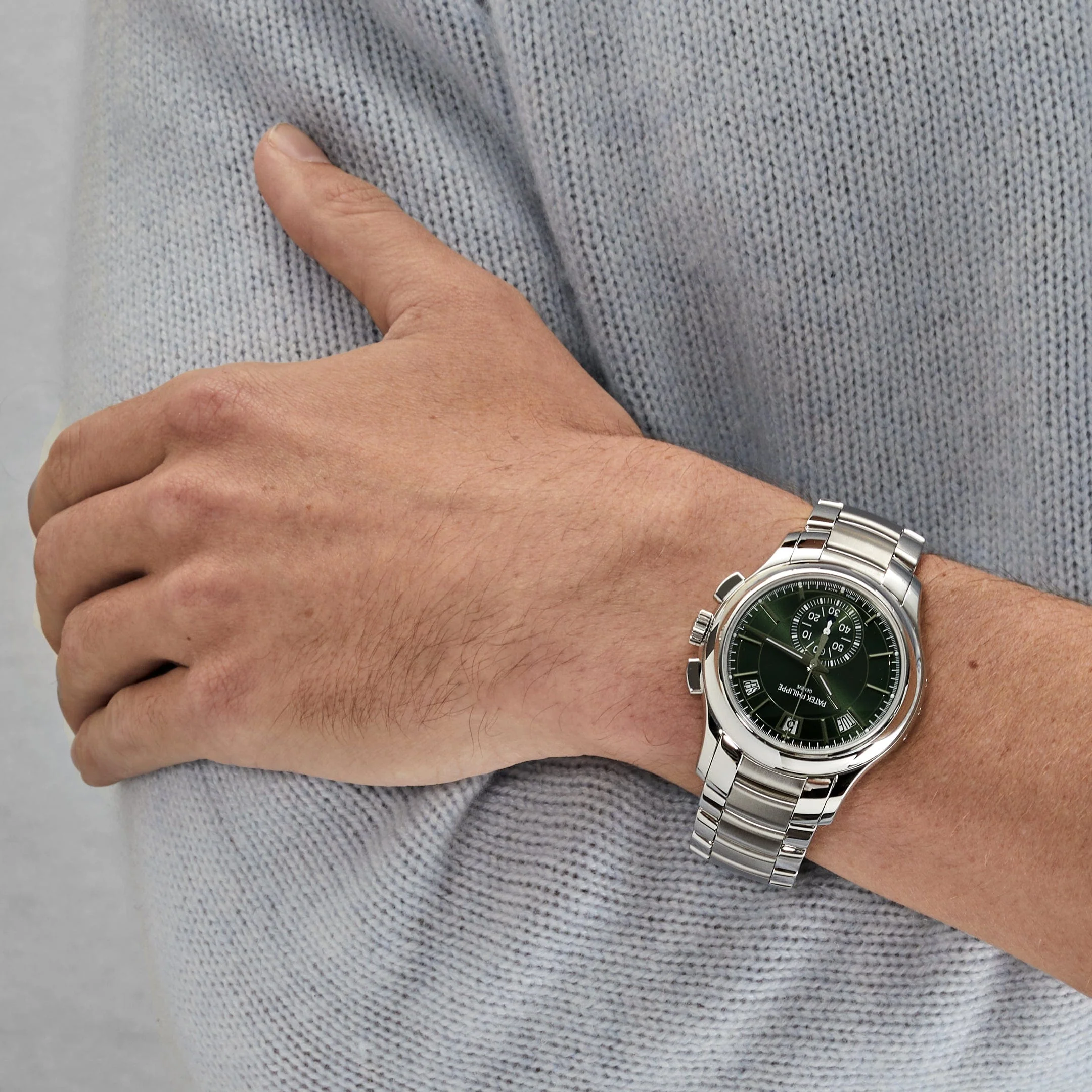 Patek Philippe Complications 5905/1A-001 Annual Calendar Flyback Chronograph Green Dial