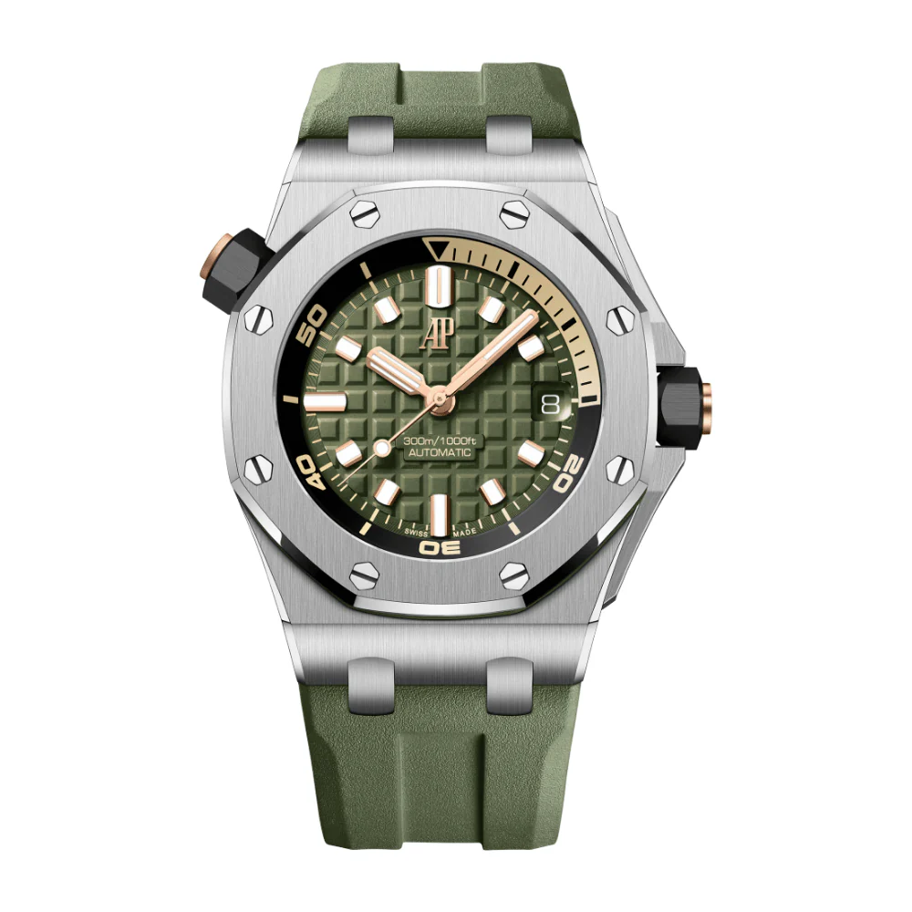Audemars Piguet Royal Oak Offshore 15720ST.OO.A052CA.01 Diver Stainless Steel Khaki Green Dial
