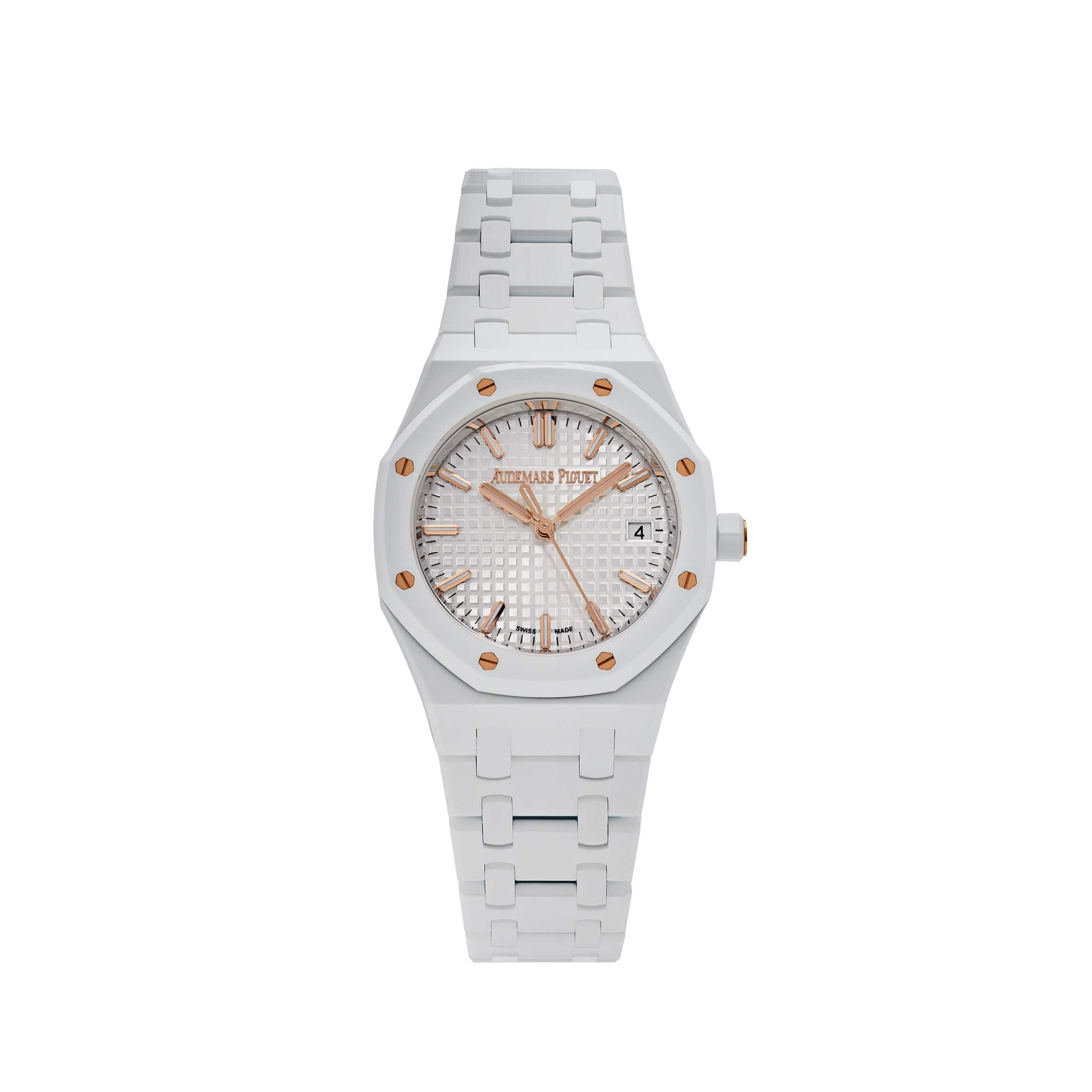 Audemars Piguet Royal Oak 77350CB.OO.1266CB.01 'Ladies' White Ceramic (2023)