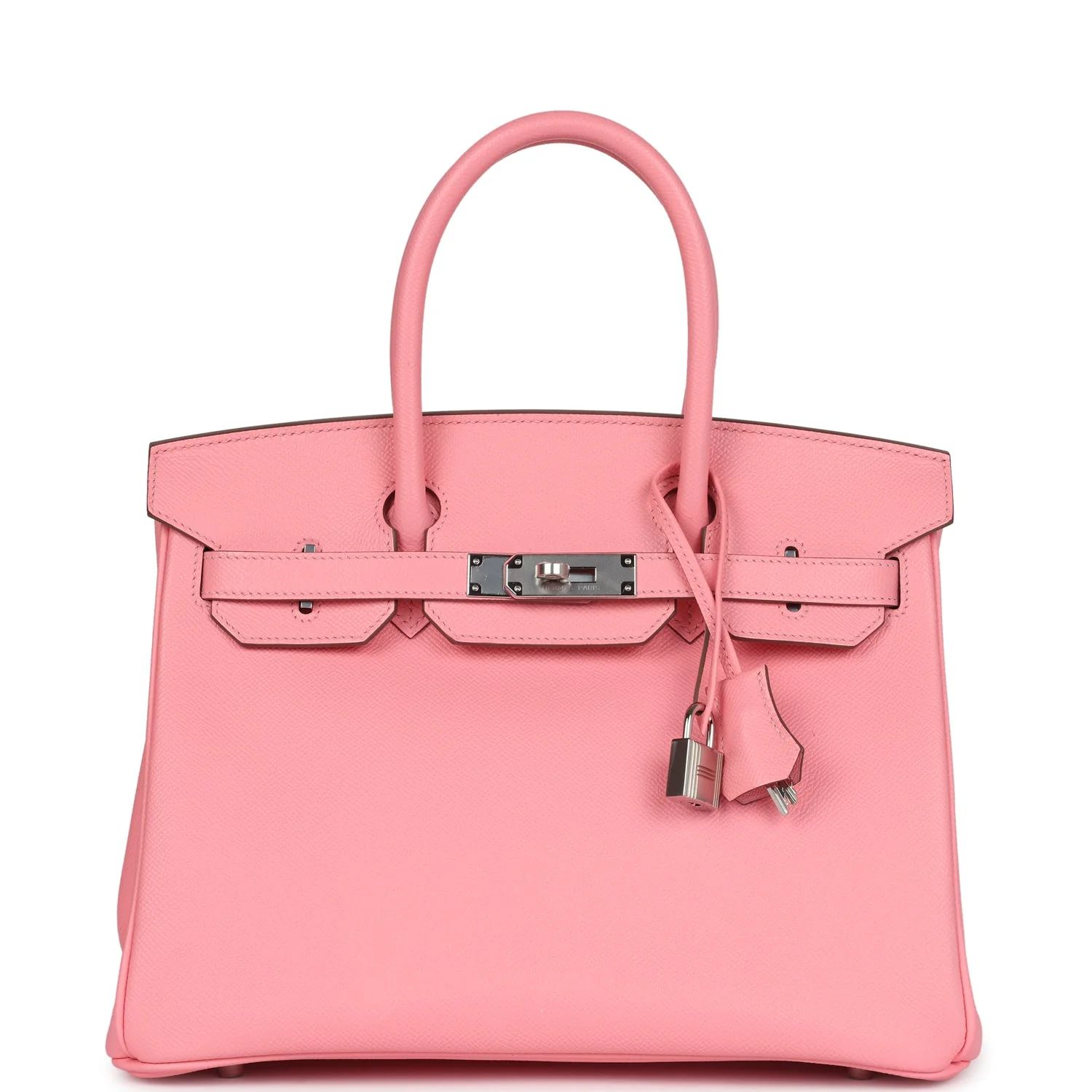 Pre-owned Hermes Birkin 30 Rose Confetti Epsom Palladium Hardware