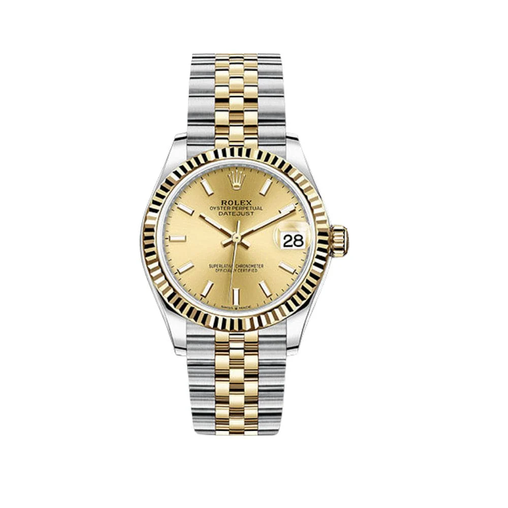 Rolex Datejust 31 278273 'Ladies' Yellow Gold Stainless Steel Champagne Dial