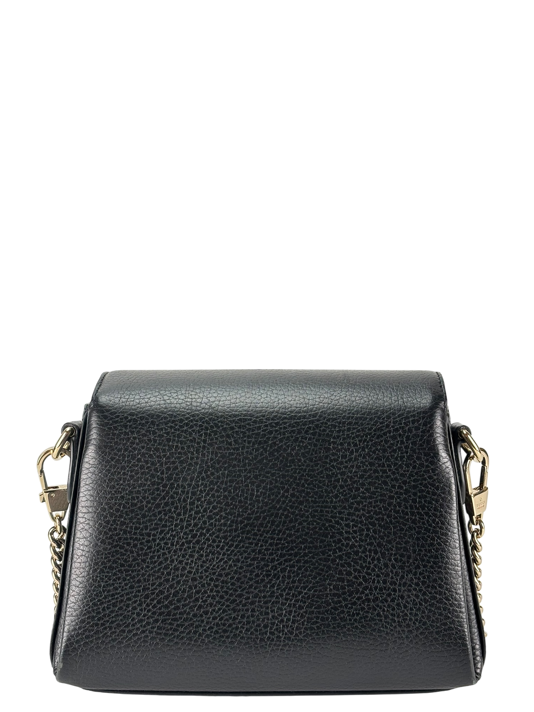 GUCCI - Black Interlocking G Chain Shoulder Bag