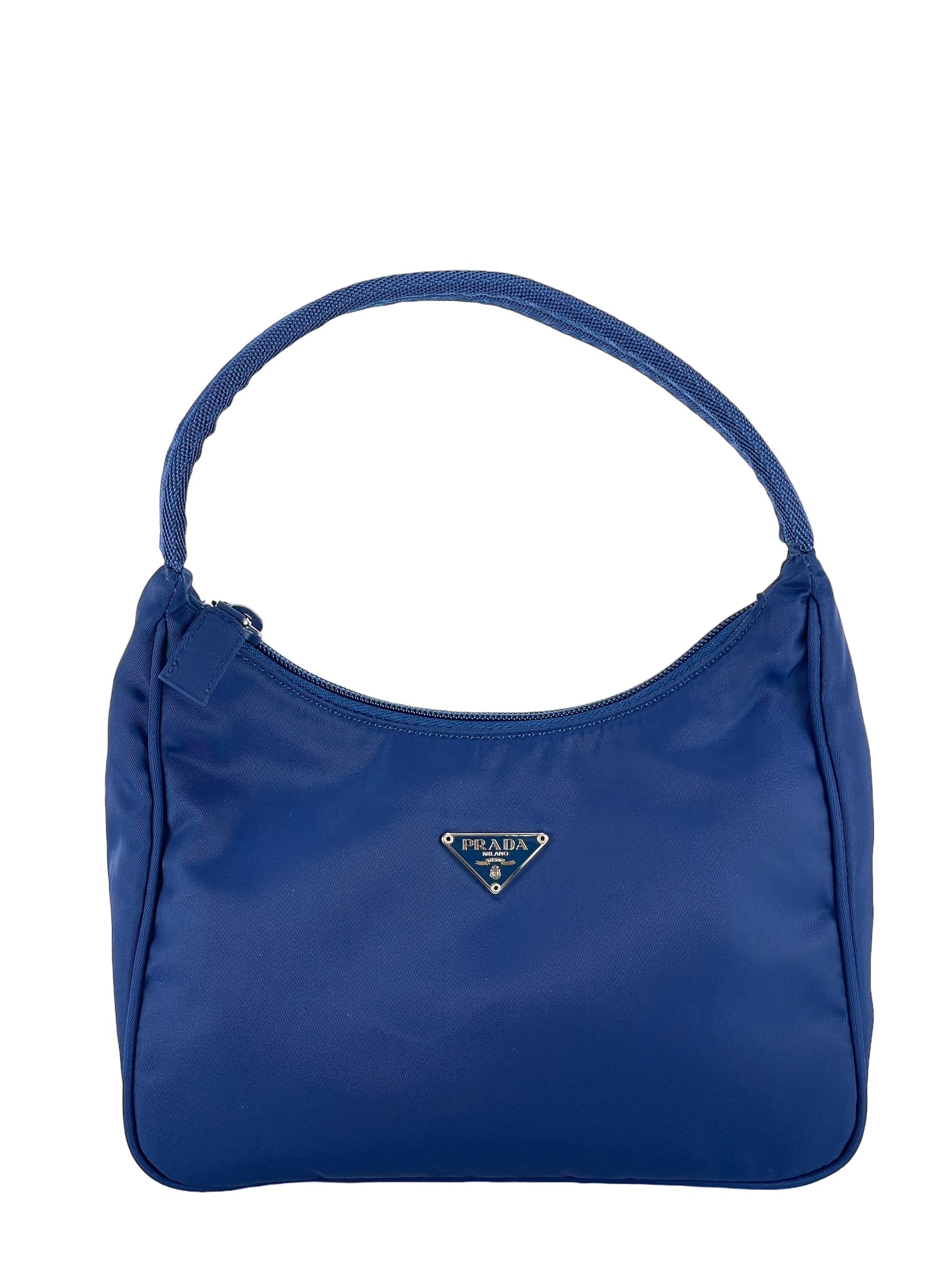 PRADA - Blue Nylon Hobo Bag