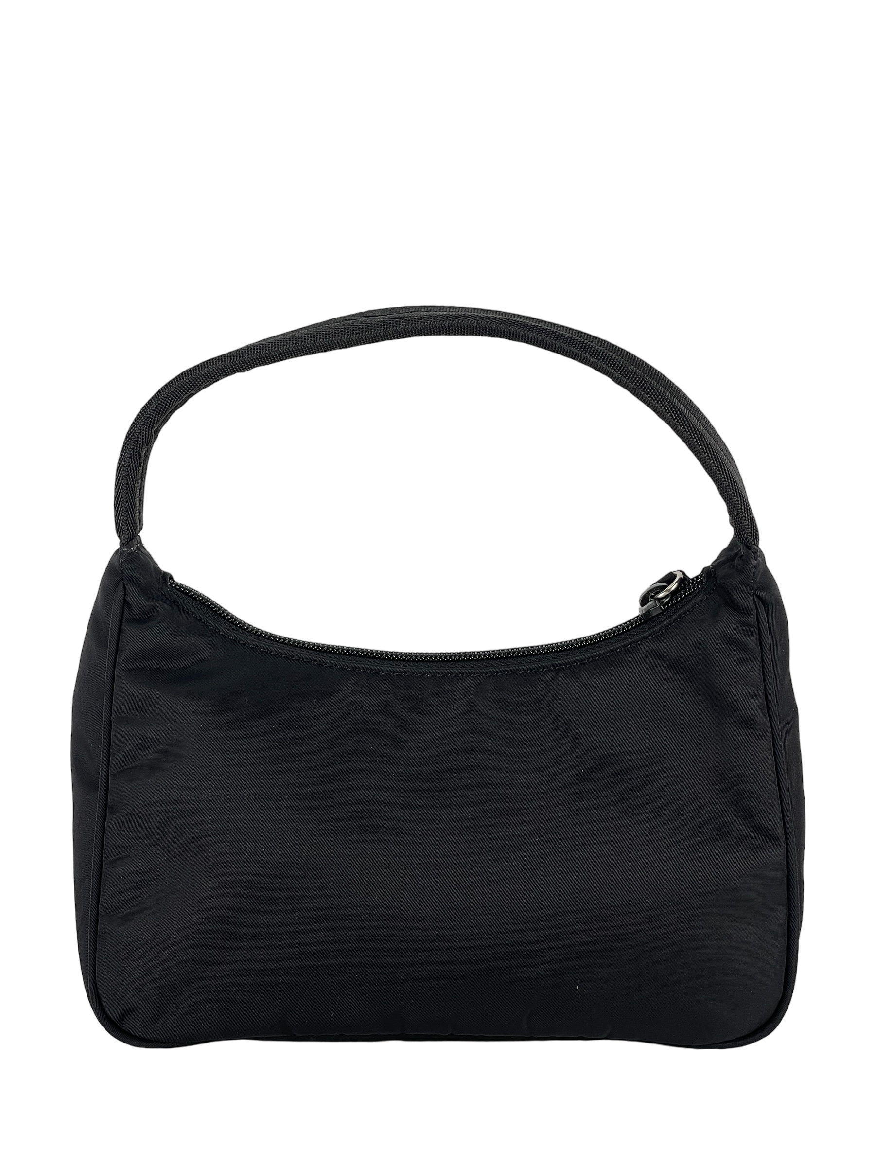 PRADA - Black Nylon Hobo Bag