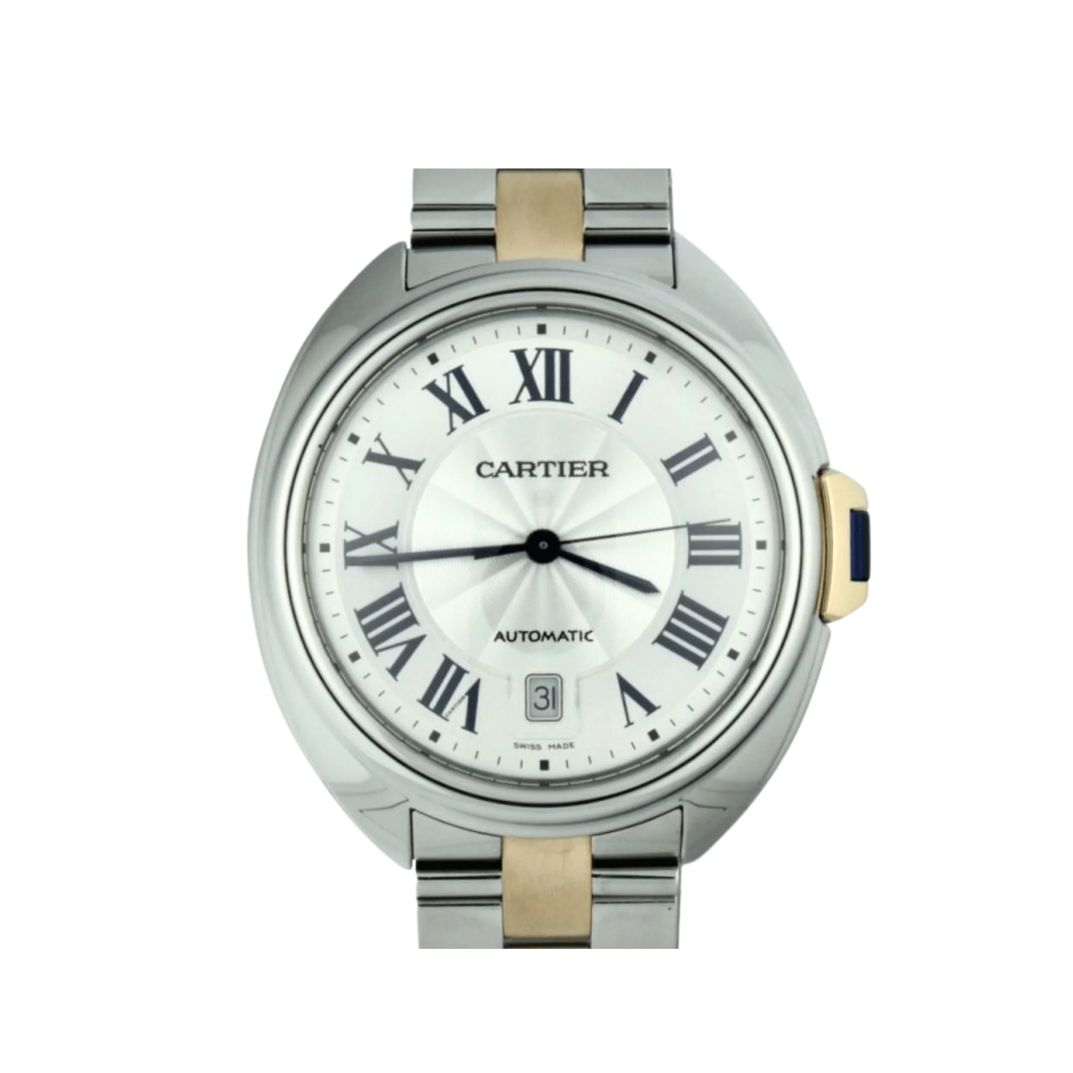 Cartier Cle De Cartier W2CL0002 Stainless Steel Rose Gold Silver Dial