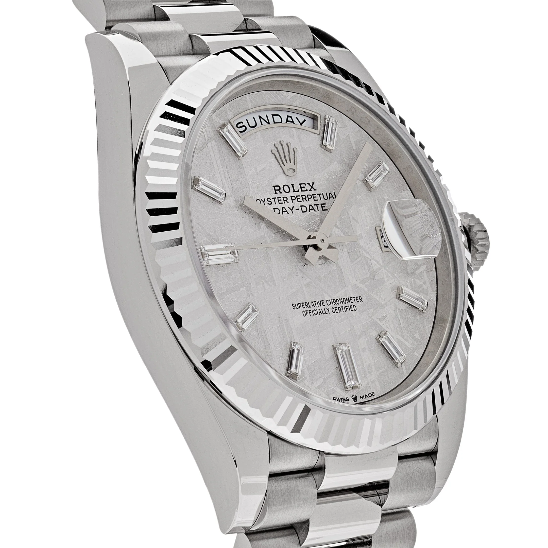 Rolex Day-Date 40 228239 White Gold Meteorite Diamond Dial