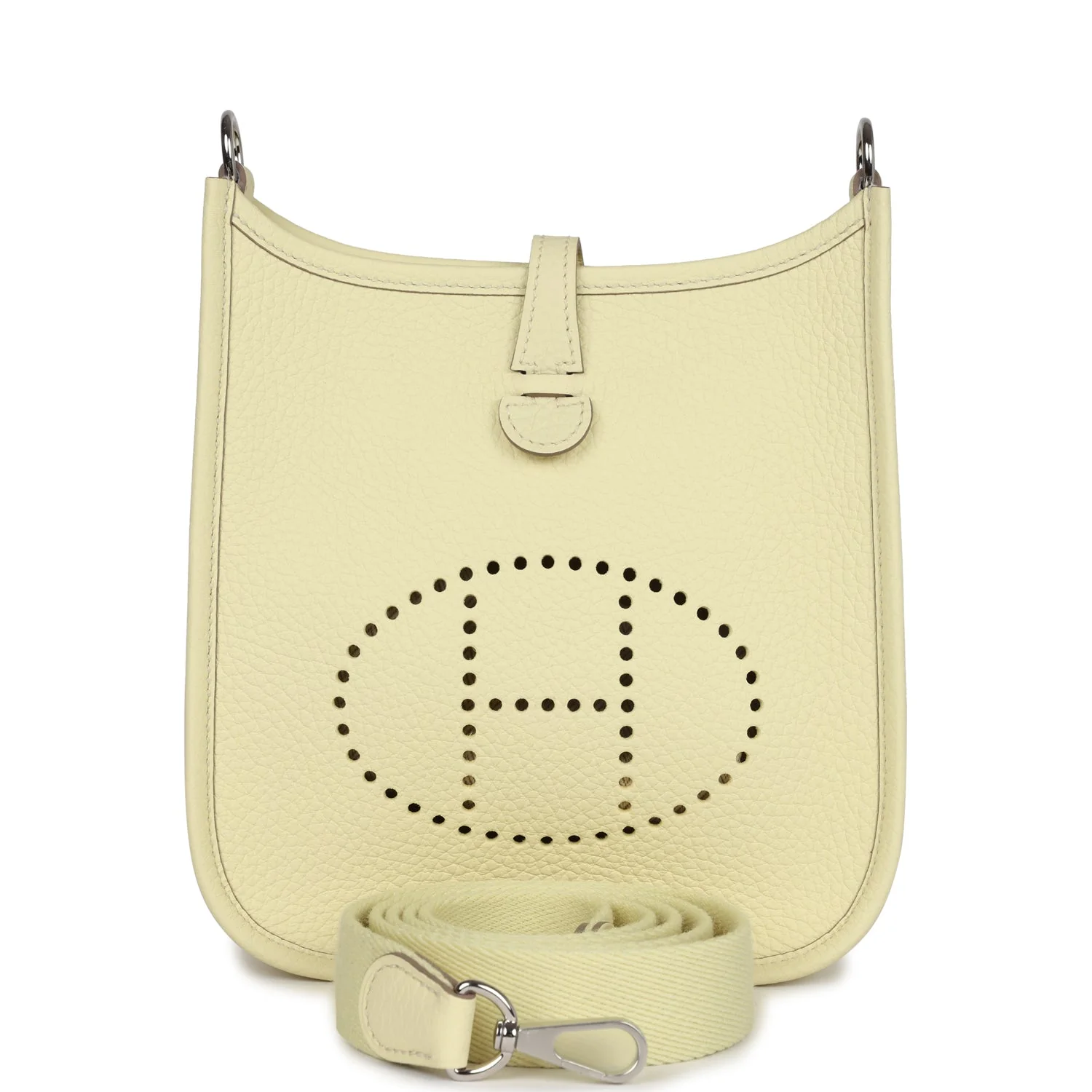 Hermes Evelyne TPM Jaune Milton Clemence Palladium Hardware