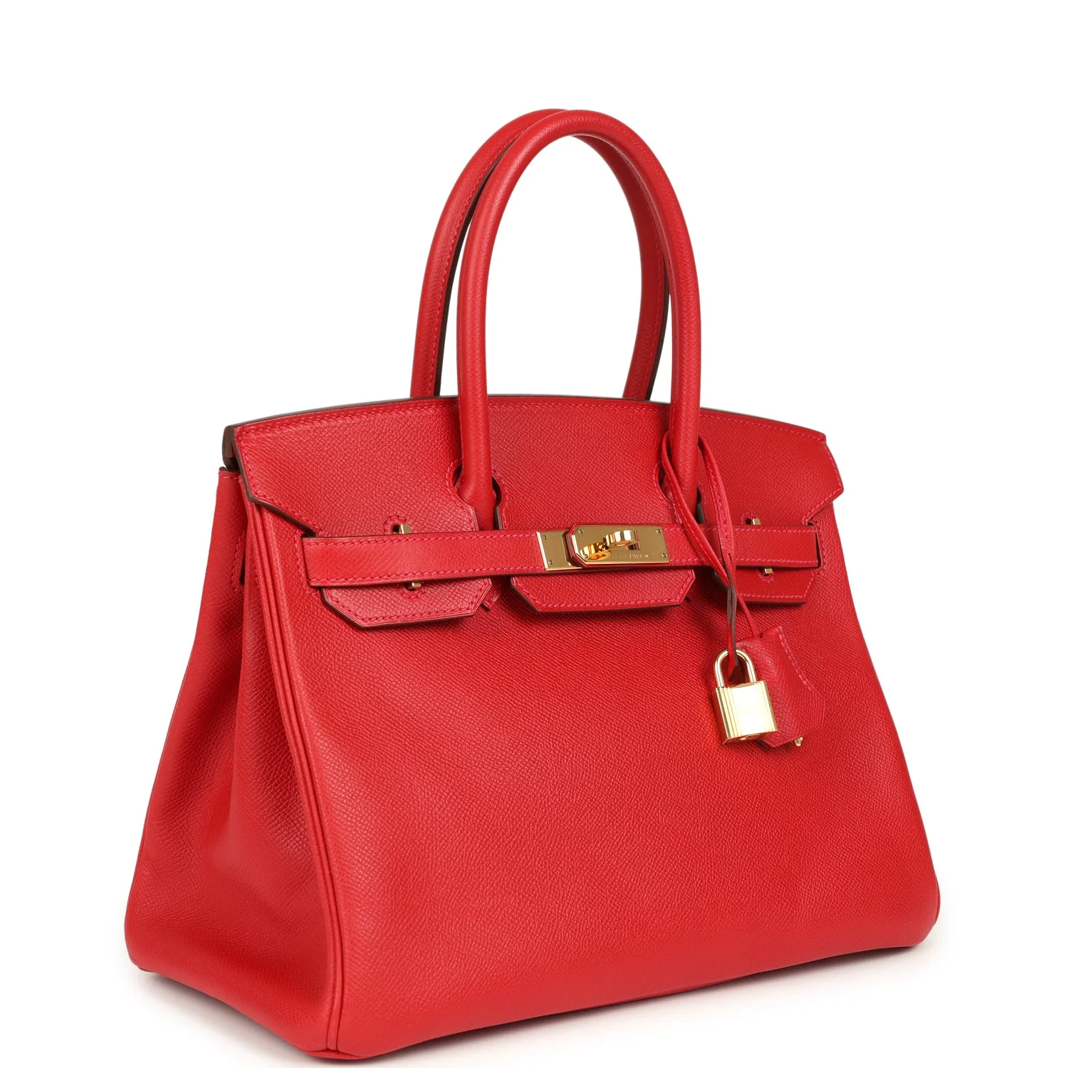 Pre-owned Hermes Birkin 30 Rouge Casaque Epsom Gold Hardware
