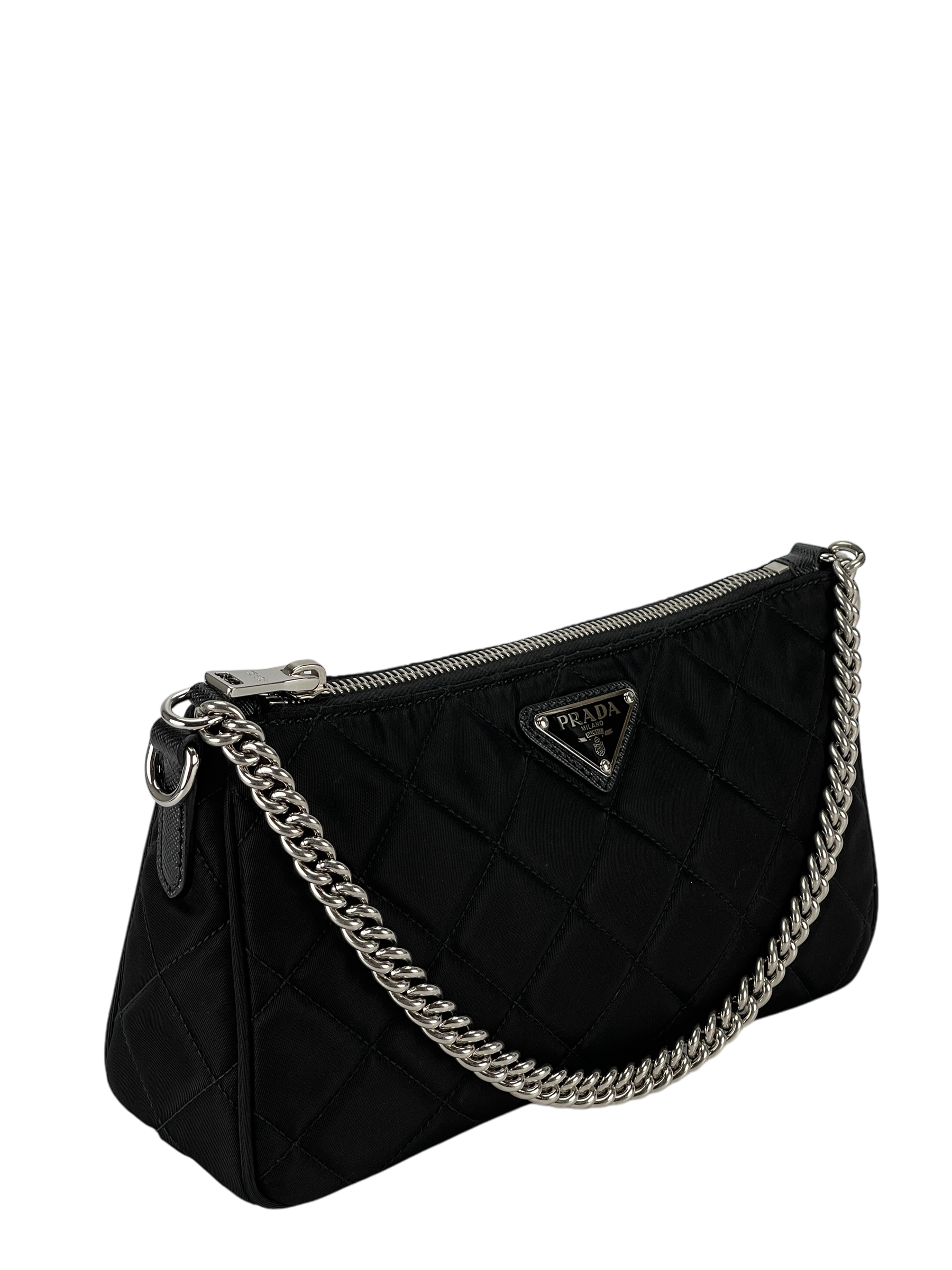 PRADA - Nylon Tessuto Impuntu Quilted Crossbody Bag