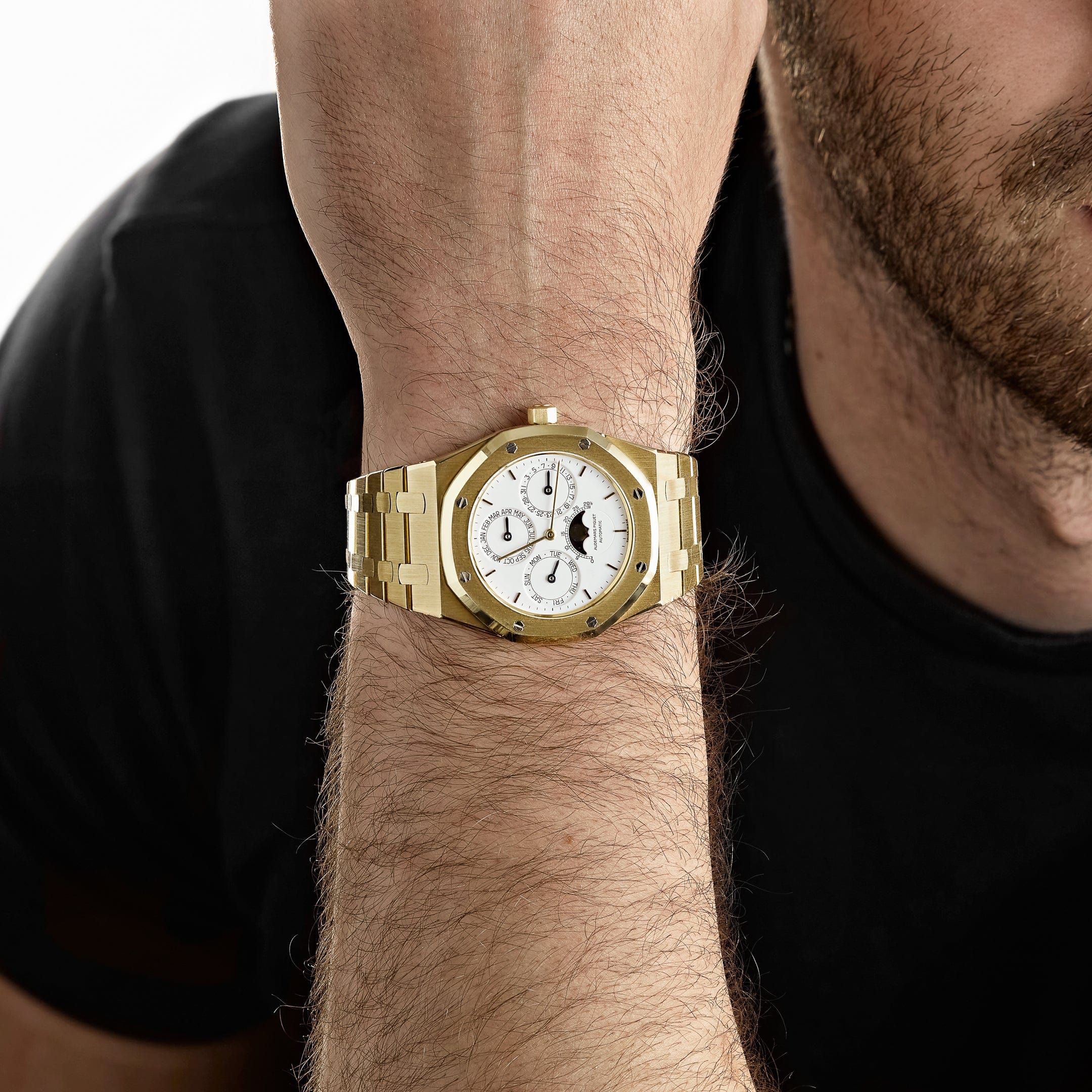 Audemars Piguet Royal Oak Perpetual Calendar 25654BA Yellow Gold White Dial