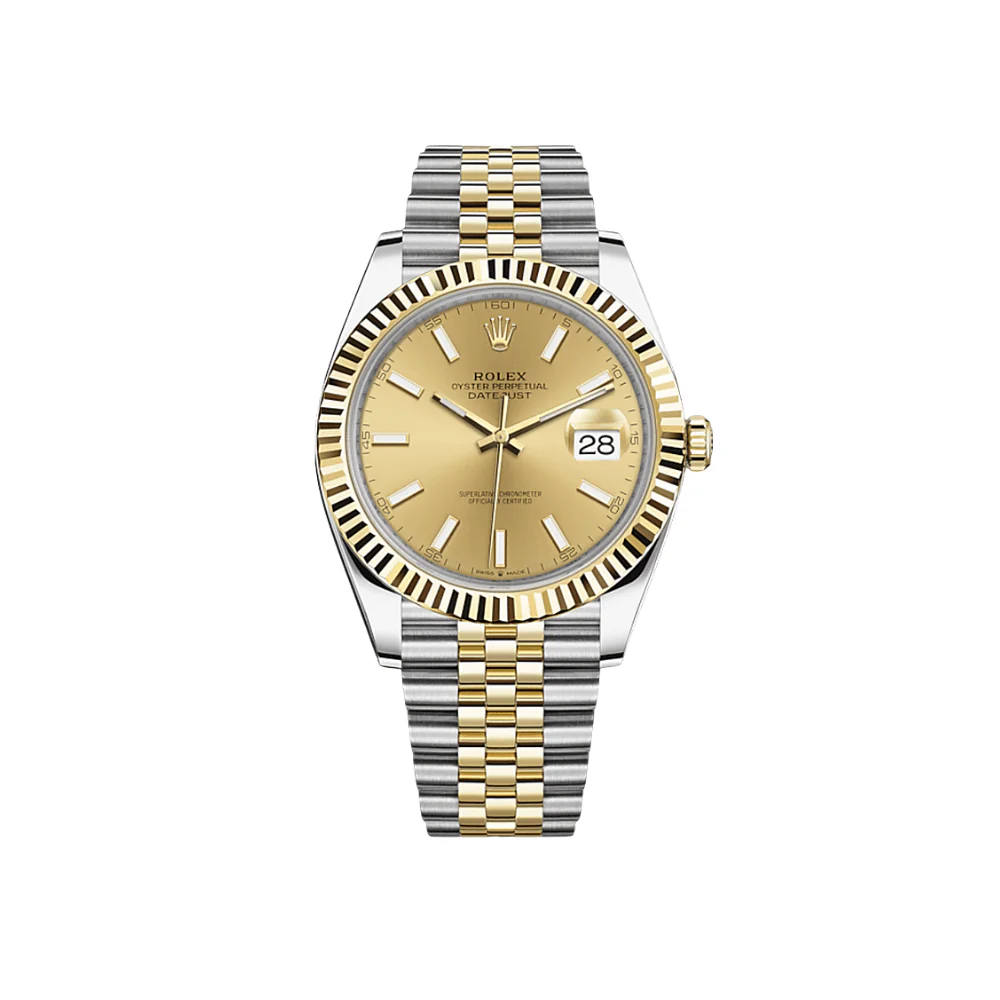Rolex Datejust 41 126333 Yellow Gold Stainless Steel Champagne Dial Jubilee (2022)