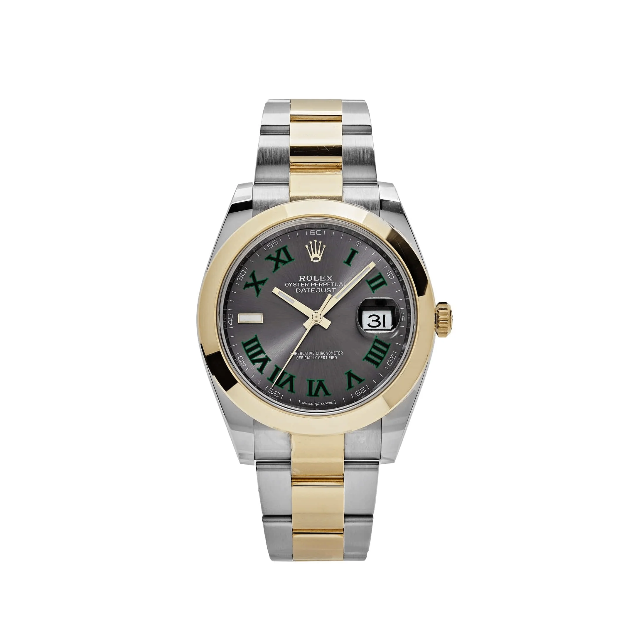 Rolex Datejust 41 126303 'Wimbledon' Yellow Gold Stainless Steel Slate Dial (2025)