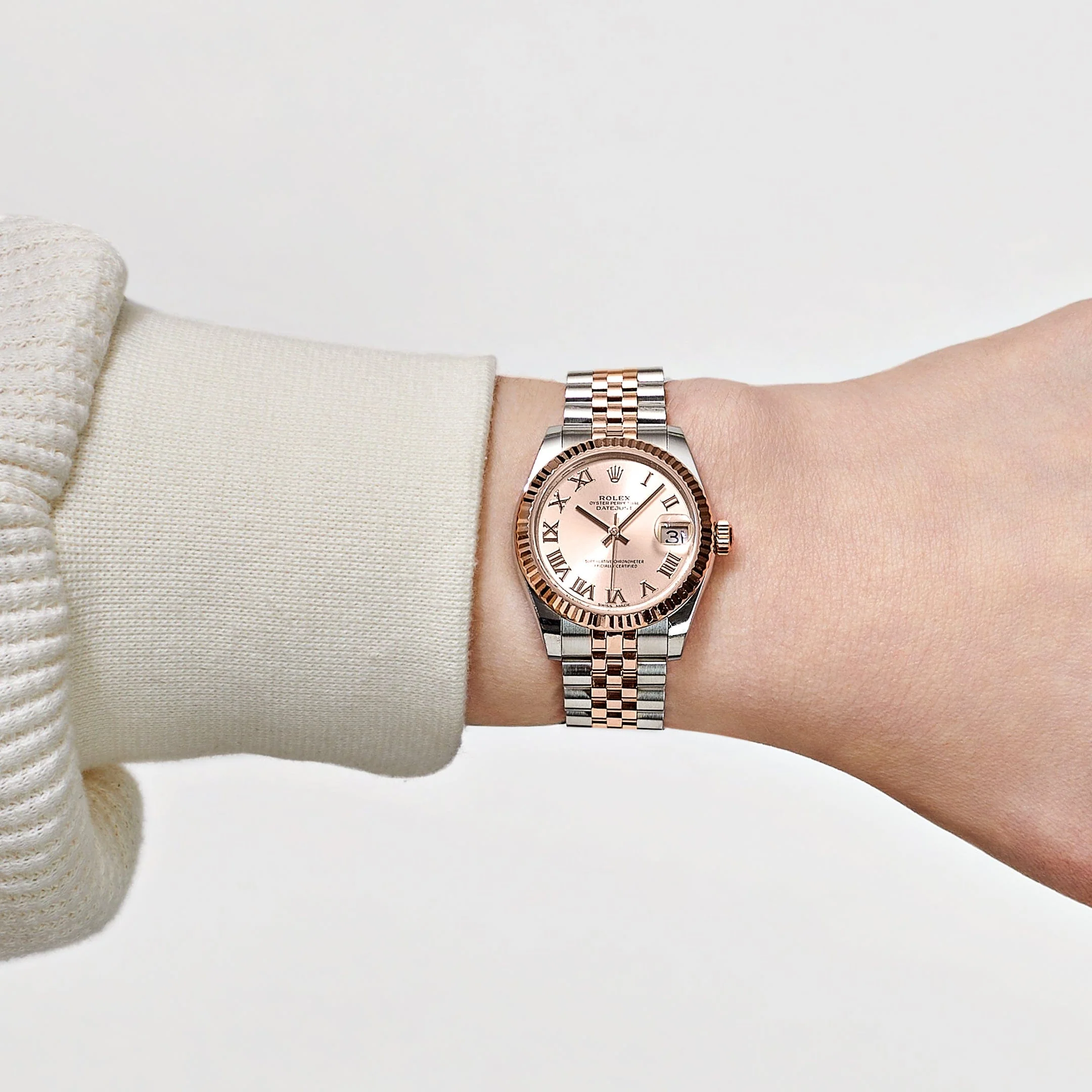 Rolex Datejust 31 178271 'Ladies' Rose Gold Stainless Steel Sundust Dial