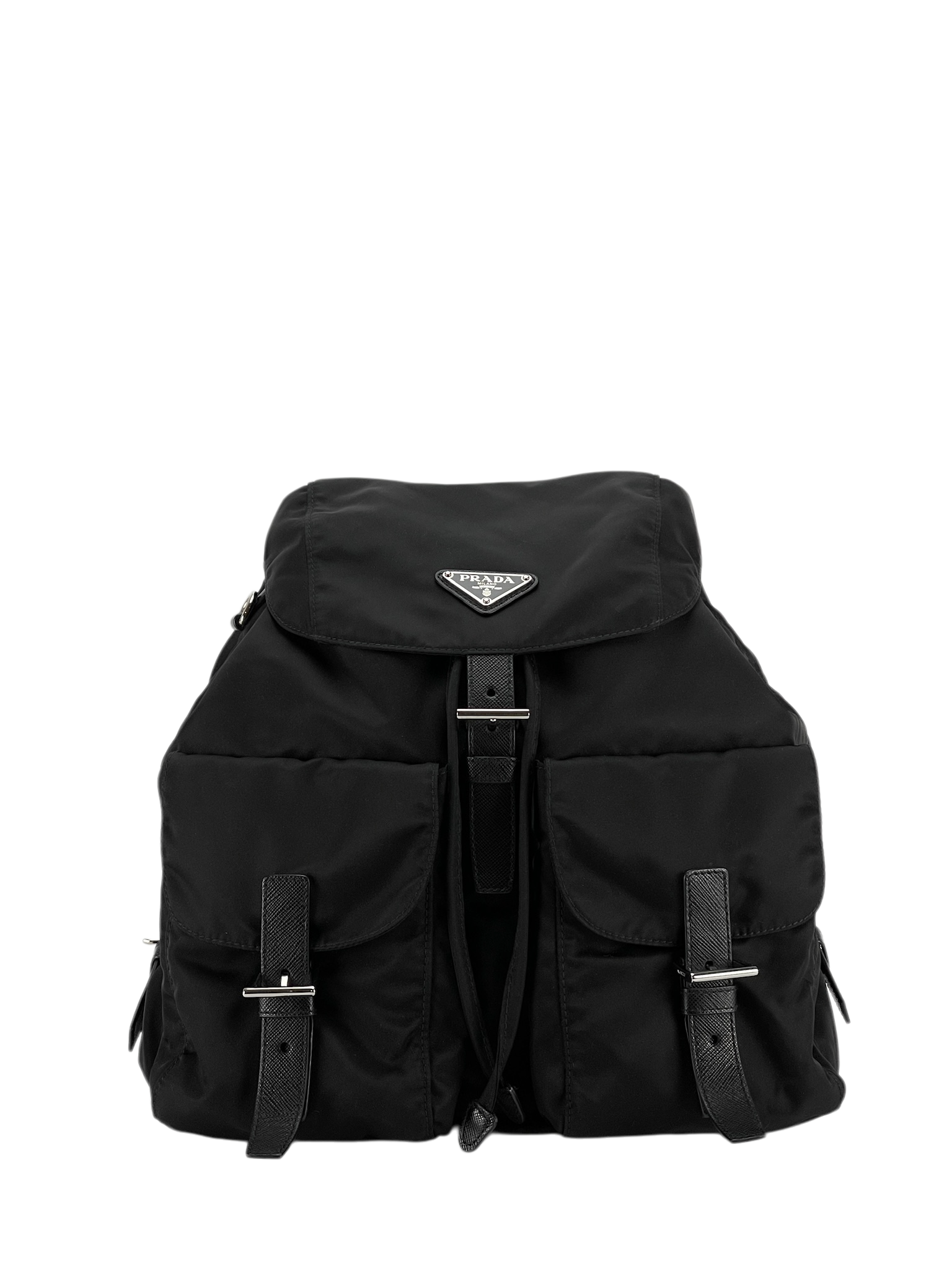 PRADA - Black Re-Nylon Backbag Medium