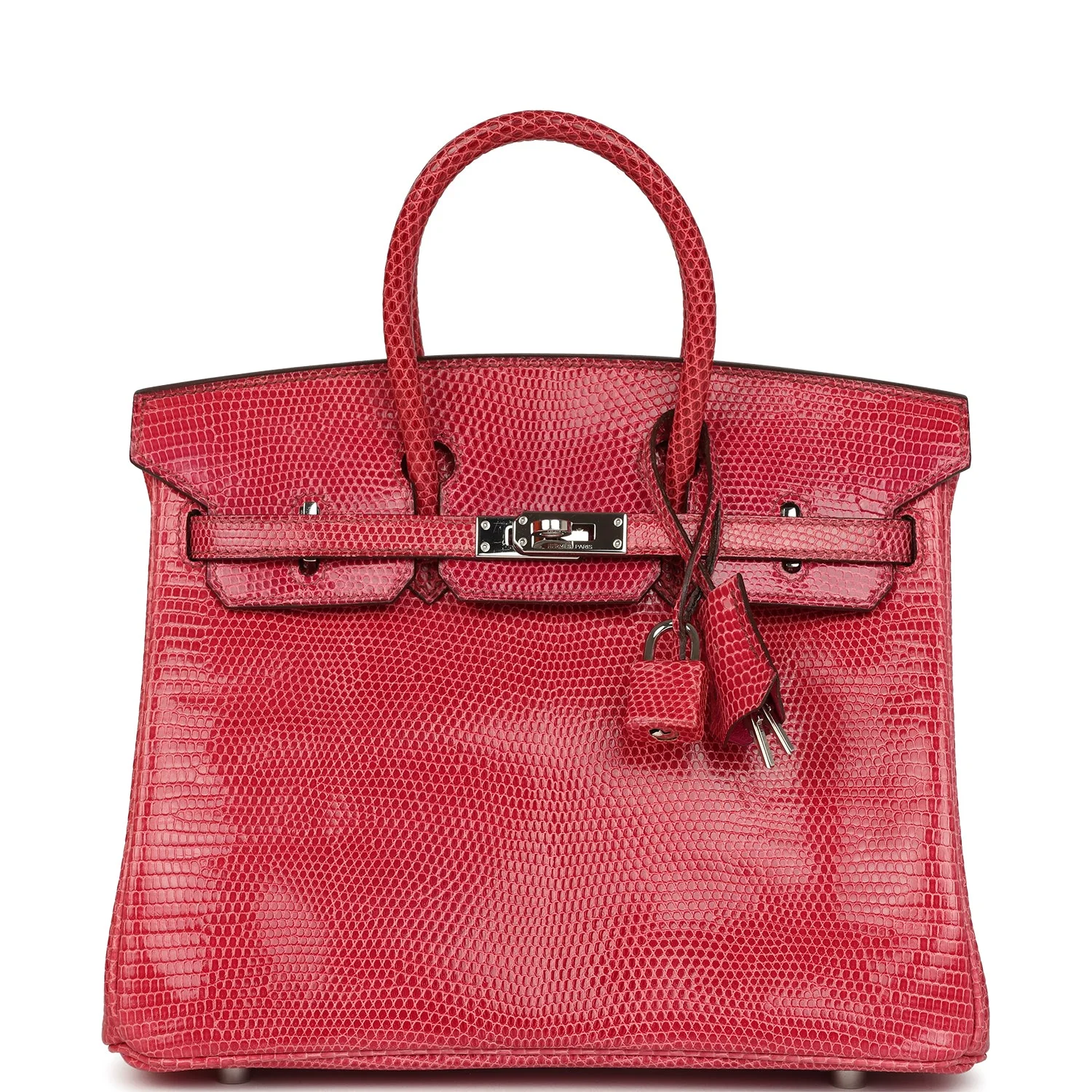 Vintage Hermes Birkin 25 Fuchsia Varanus Niloticus Lizard Palladium Hardware