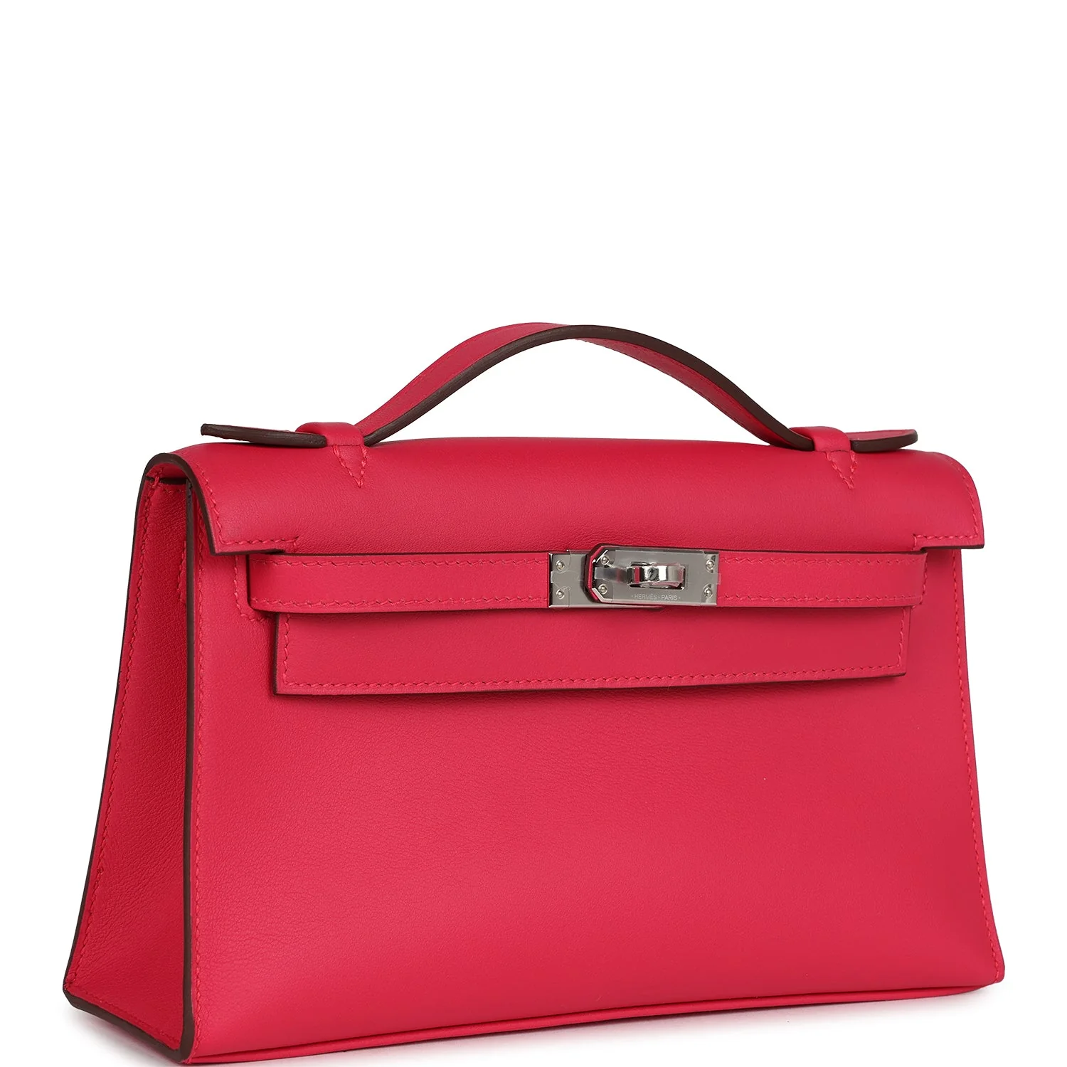 Hermes Kelly Pochette Rose Extreme Swift Palladium Hardware