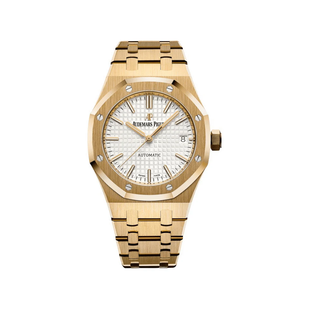Audemars Piguet Royal Oak Selfwinding 15450BA.OO.1256BA.01 Yellow Gold White Dial