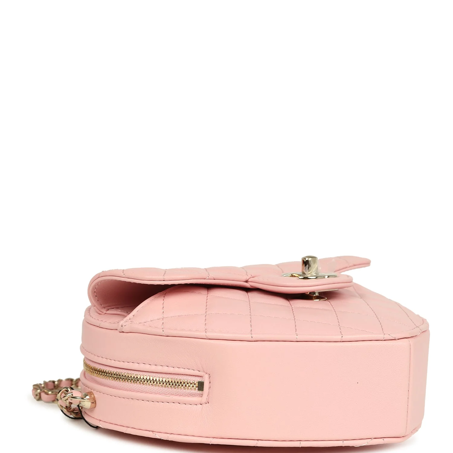 Chanel CC In Love Large Heart Bag with Chain Light Pink Lambskin Light Gold Hardware