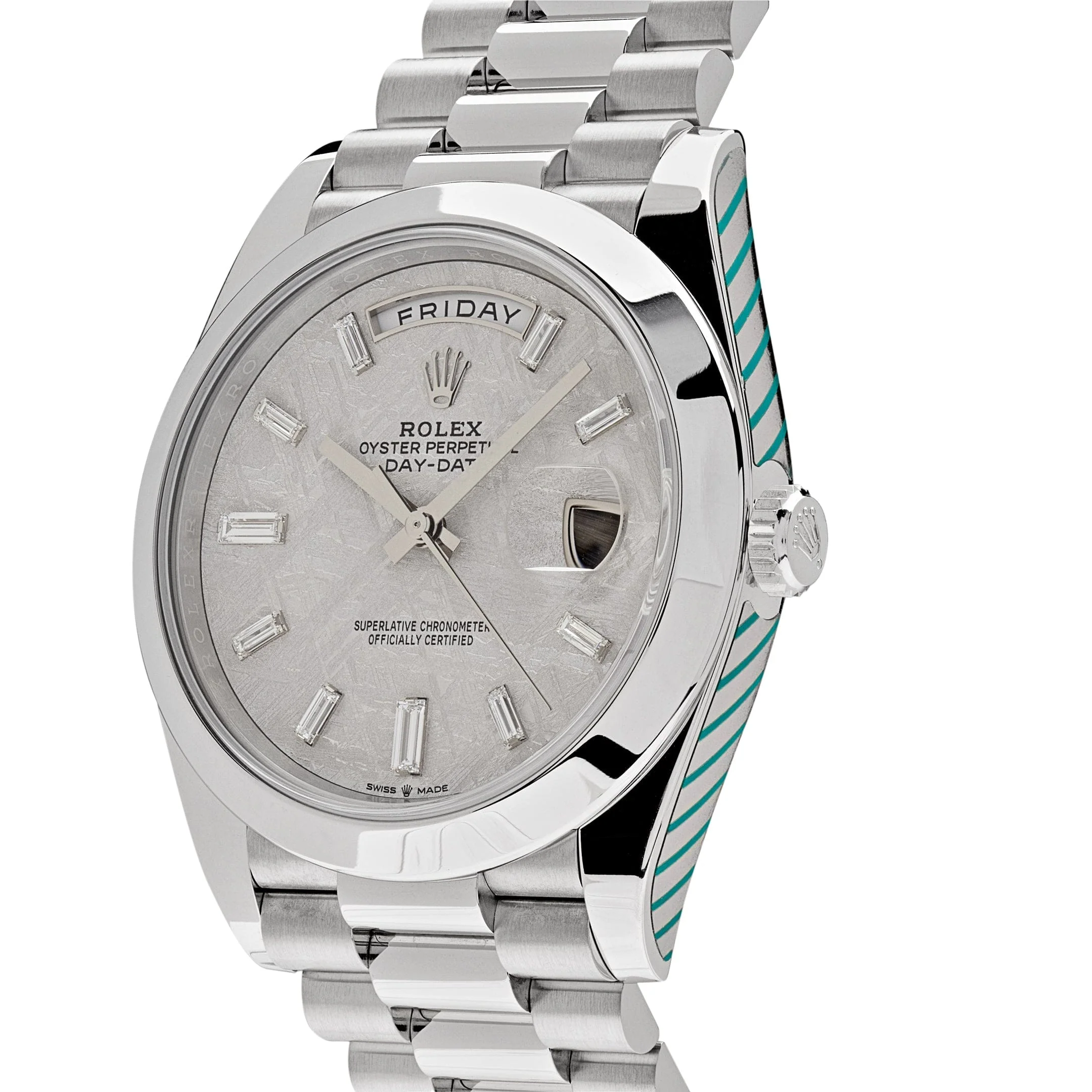 Rolex Day-Date 40 228206 Platinum Meteorite Diamond Dial