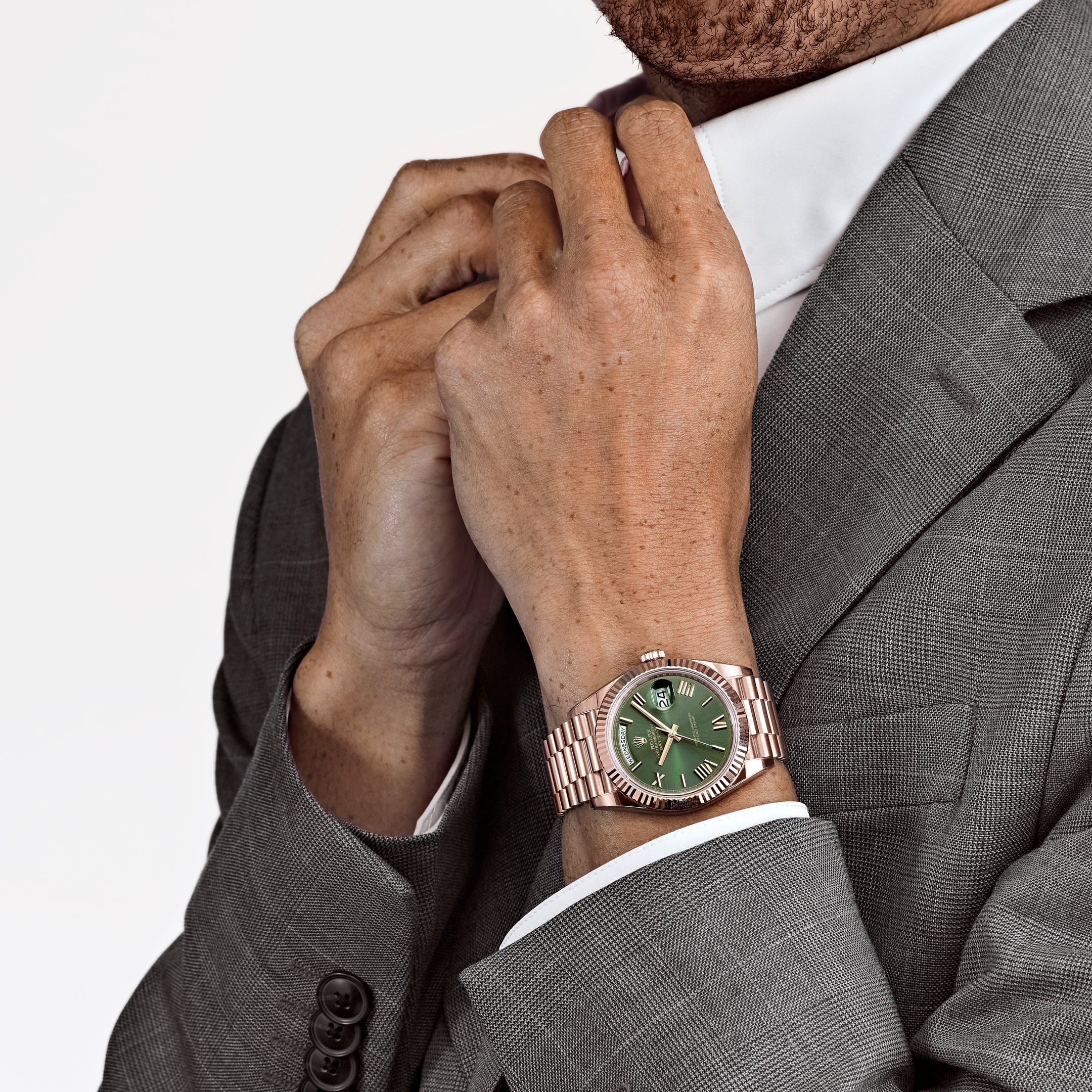 Rolex Day-Date 228235 Rose Gold Olive Green Dial (2023)