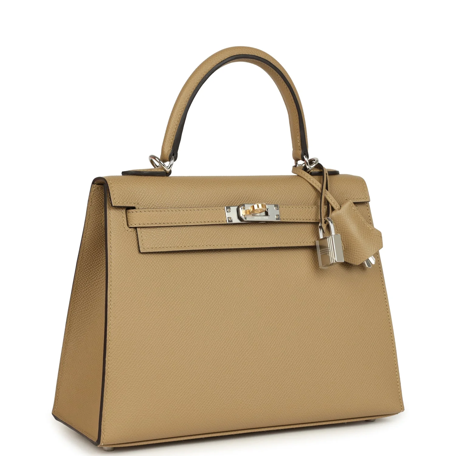Hermes Kelly Sellier 25 Poussiere Epsom Electrum Hardware