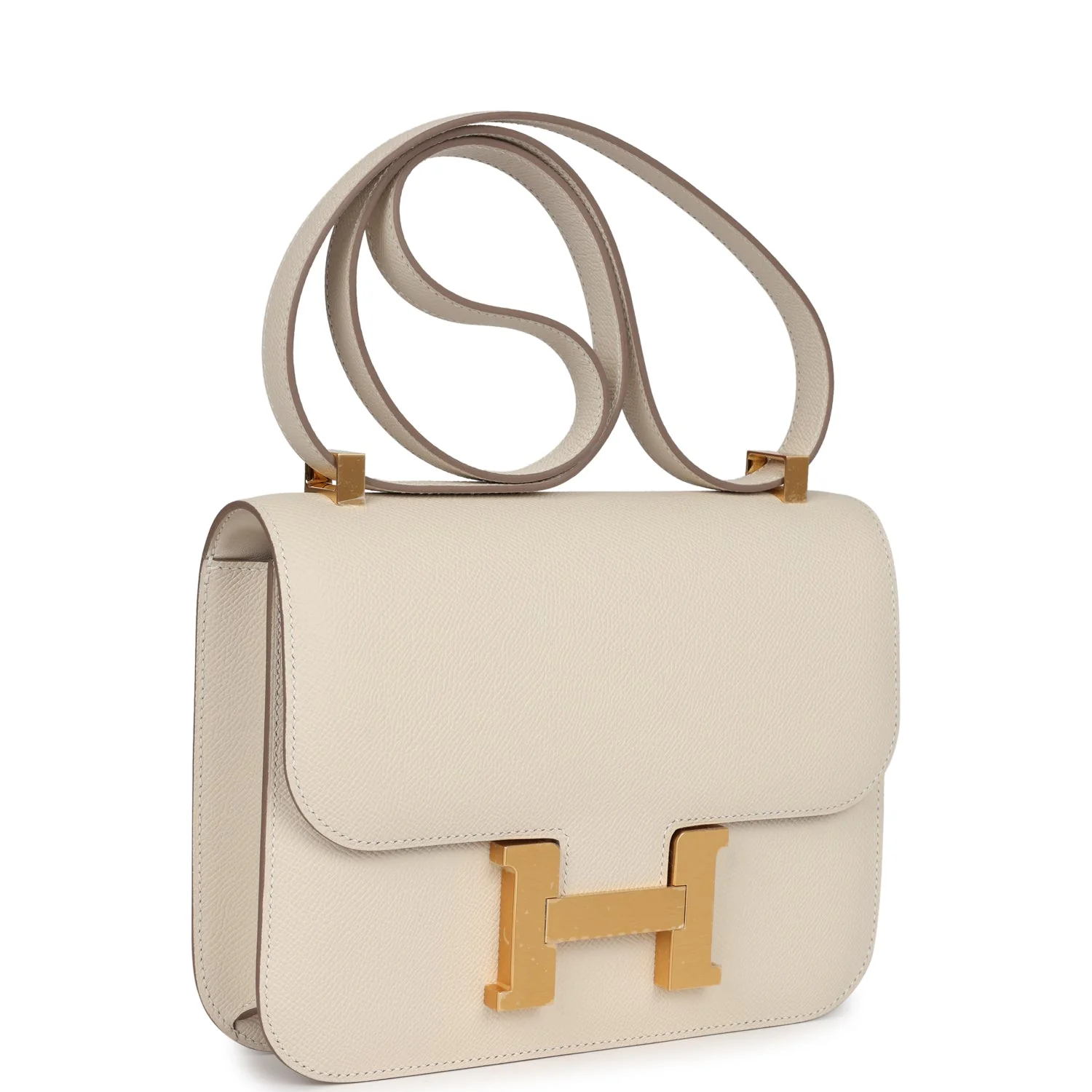 Hermes Constance 1-24 Craie Epsom Brushed Gold Hardware