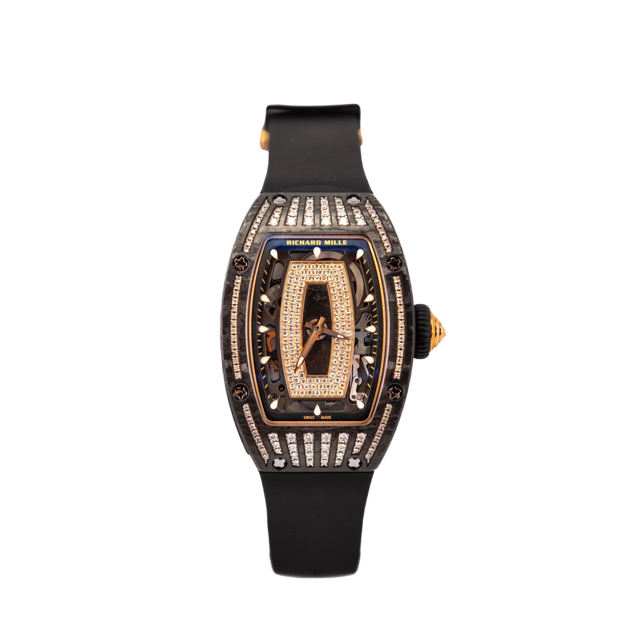 Richard Mille RM 07-01 'Ladies' Carbon TPT Rose Gold Diamond Dial