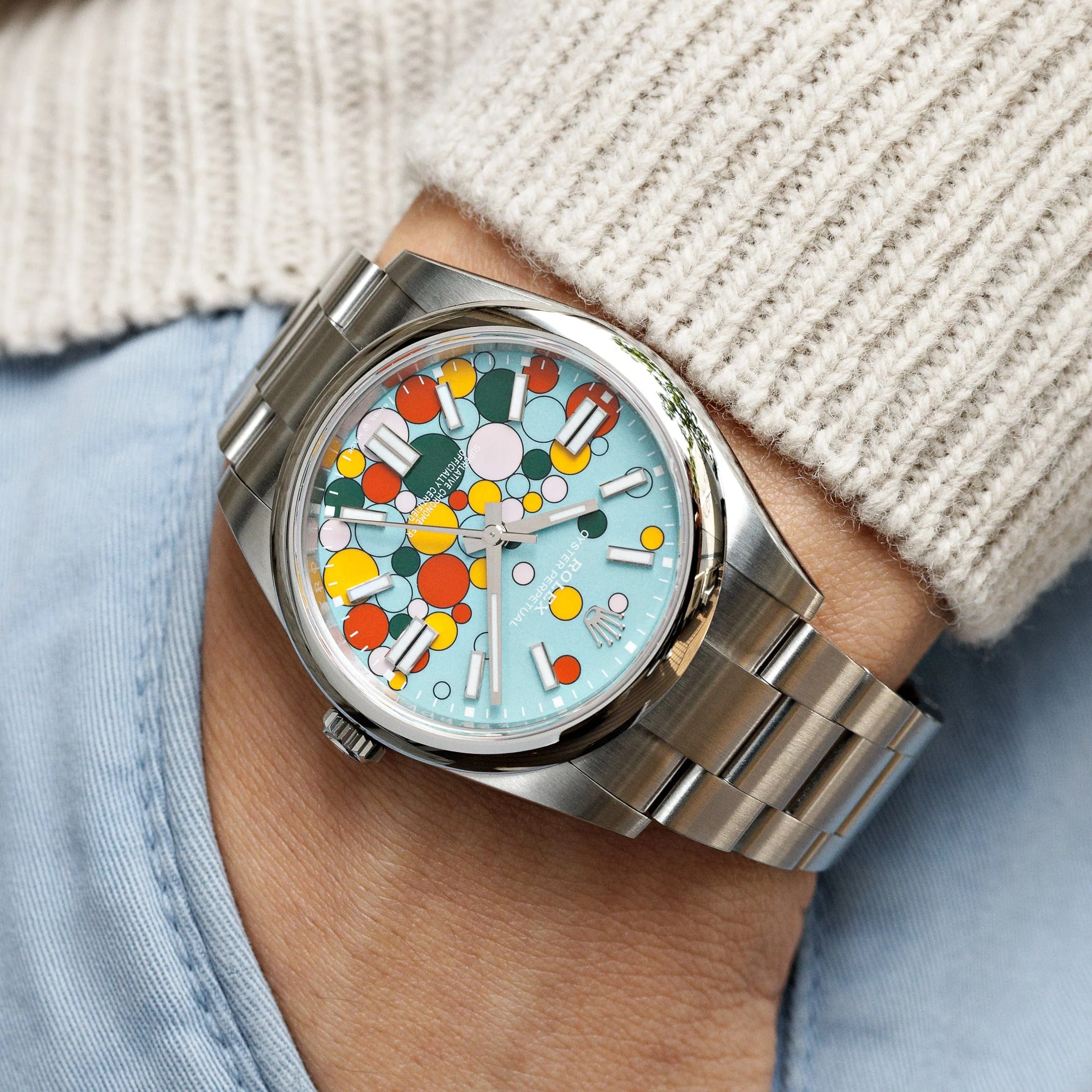 Rolex Oyster Perpetual 41 124300 Stainless Steel 'Celebration Motif' Dial (2024)