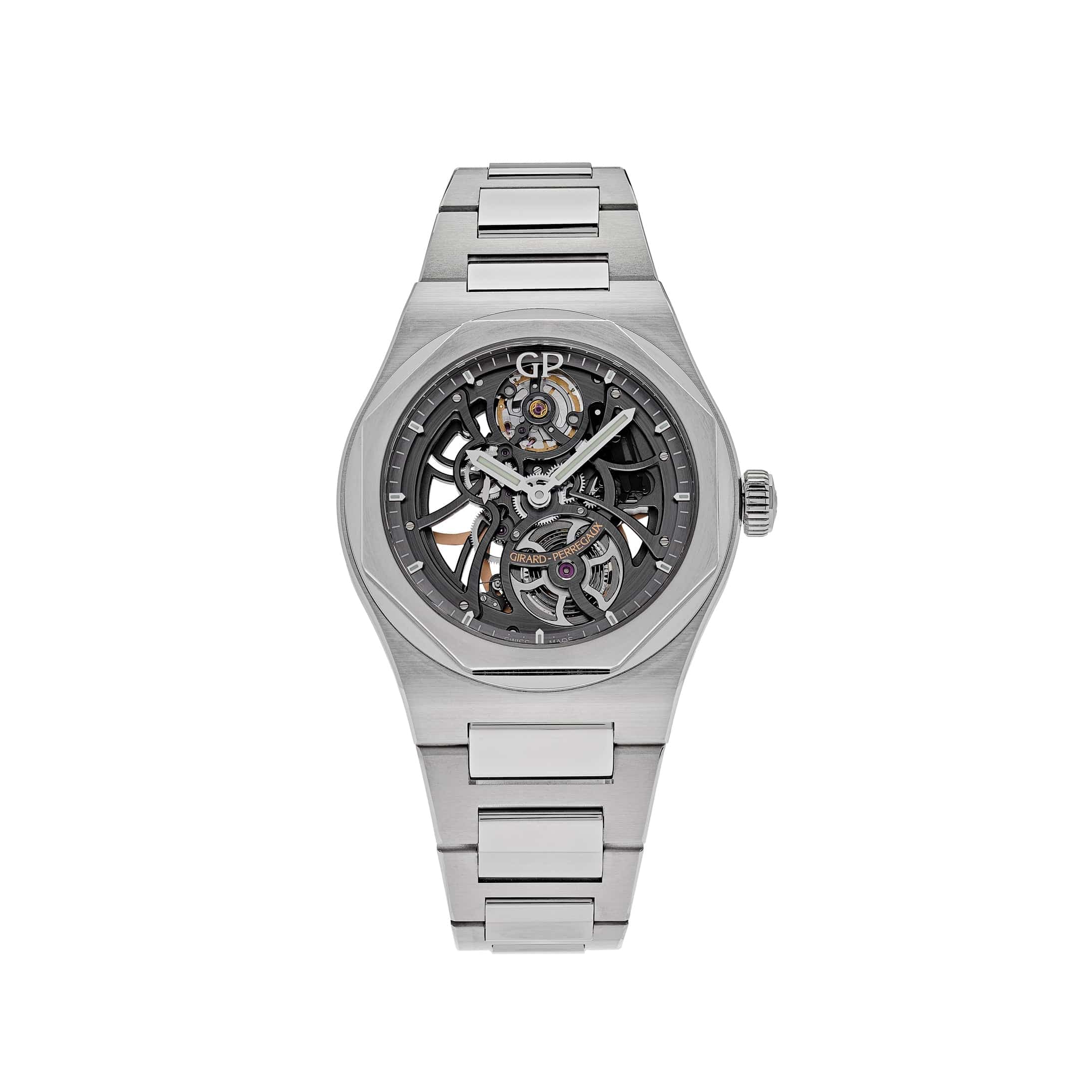 Girard Perregaux Laureato Skeleton 81015-11-001-11A Stainless Steel
