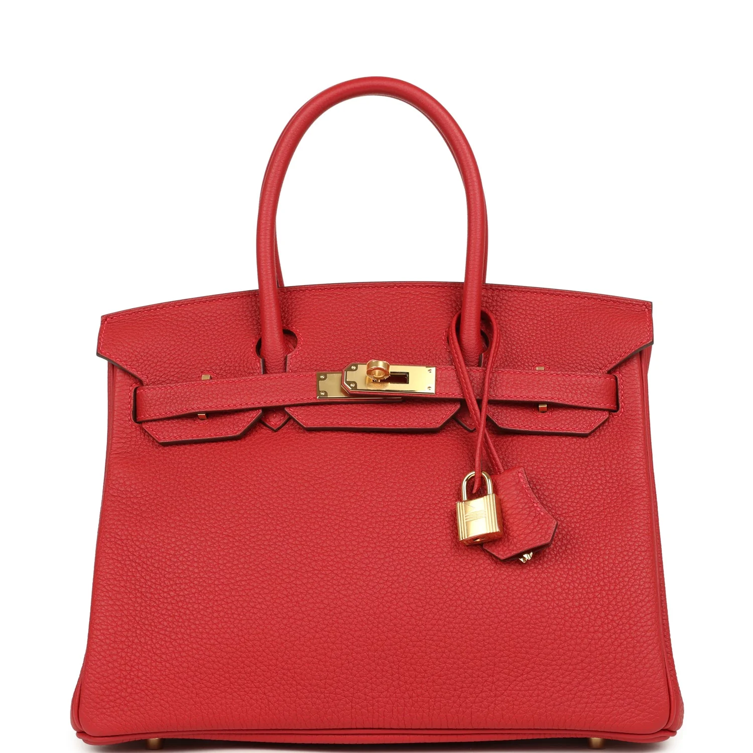 Hermes Birkin 30 Rouge Casaque Togo Gold Hardware
