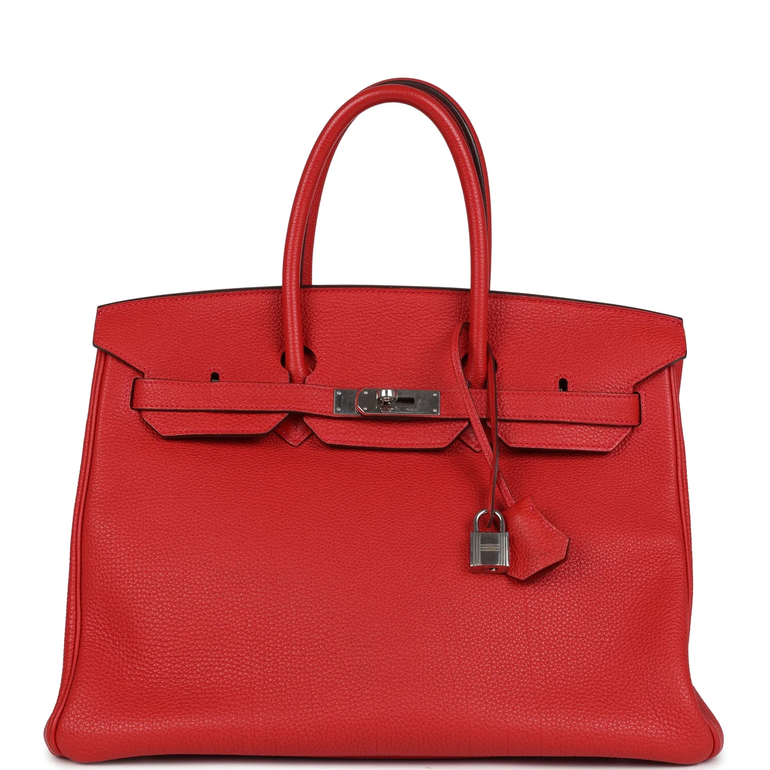 Pre-owned Hermes Birkin 35 Geranium Togo Palladium Hardware