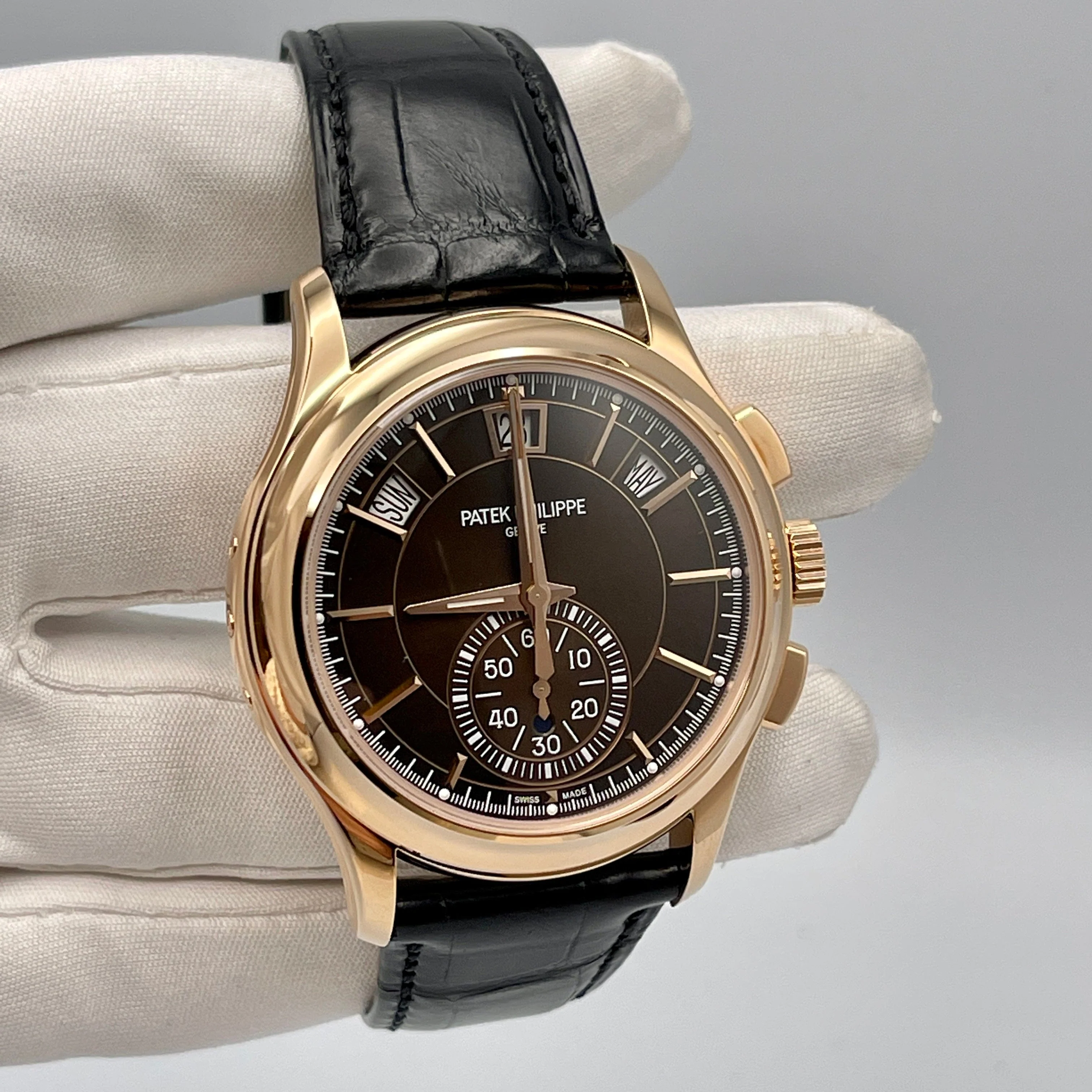 Patek Philippe Complications 5905R-001 Annual Calendar Flyback Chronograph Rose Gold Brown Dial