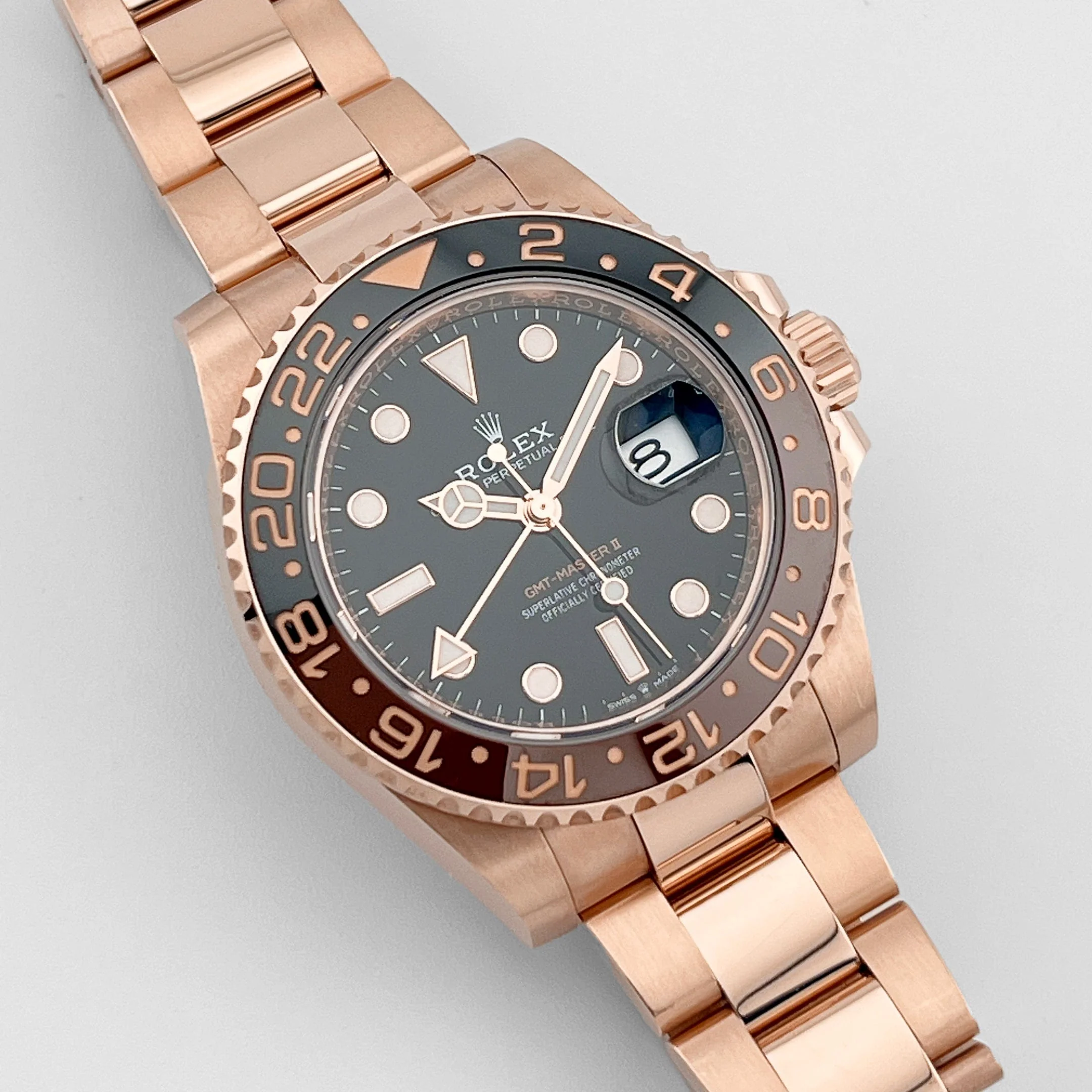 Rolex GMT-Master II 126715CHNR 'Root Beer' Rose Gold Black Dial (2022)