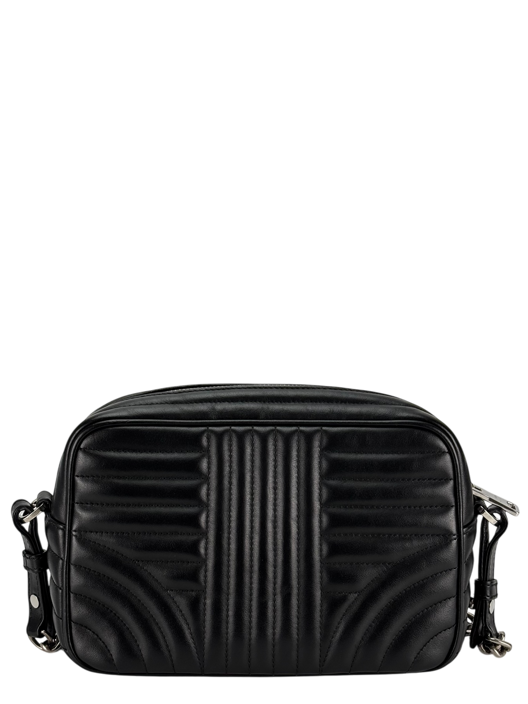PRADA - Black Calfskin Soft Diagramme Camera Bag