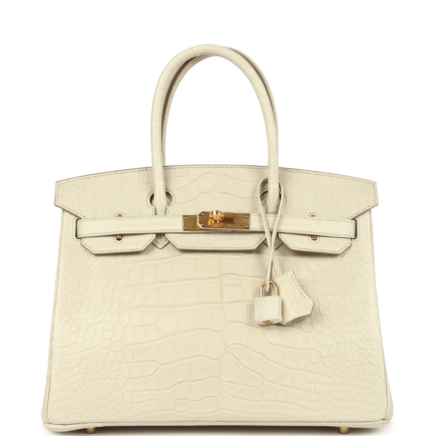 Hermes Birkin 30 Beton Matte Alligator Gold Hardware
