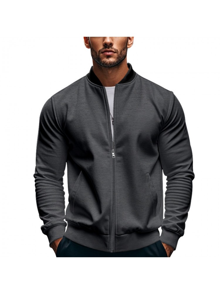 Solid Color Baggy Long Sleeve Jackets