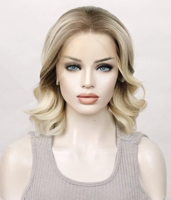 Roxy | Blonde Wavy Bob Synthetic Lace Front Wig