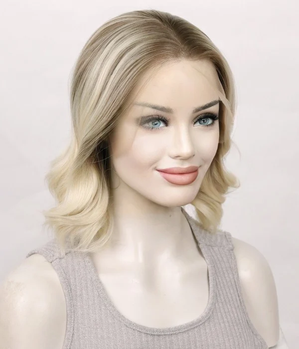 Roxy | Blonde Wavy Bob Synthetic Lace Front Wig