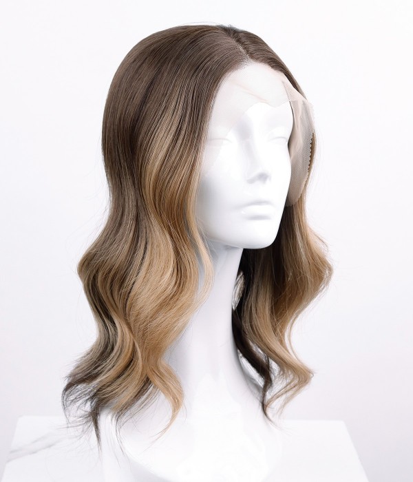 Collins | Dark Brunette Long Wavy Synthetic Lace Front Wig